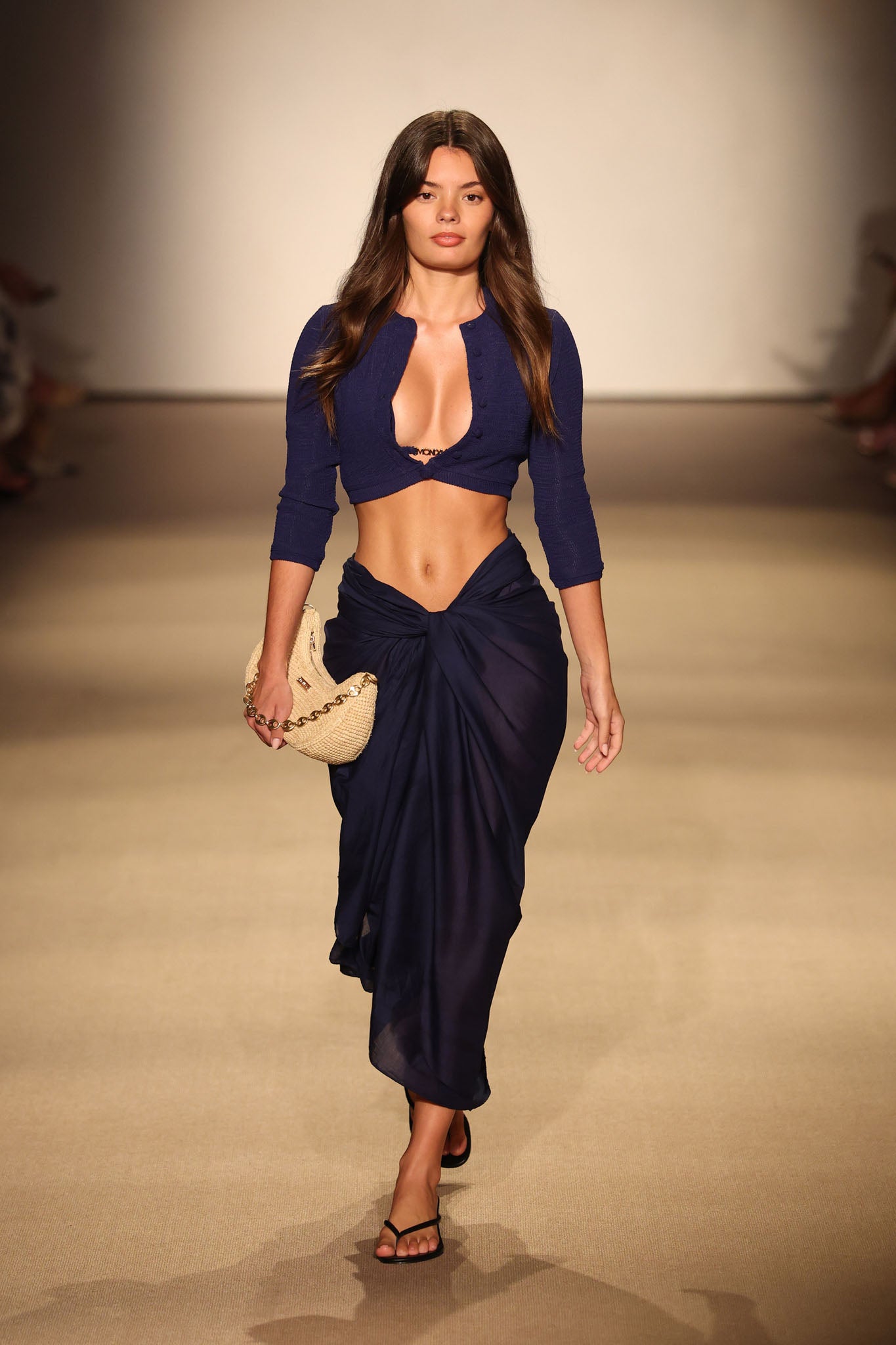 Crete Swim Cardi - Midnight Crinkle