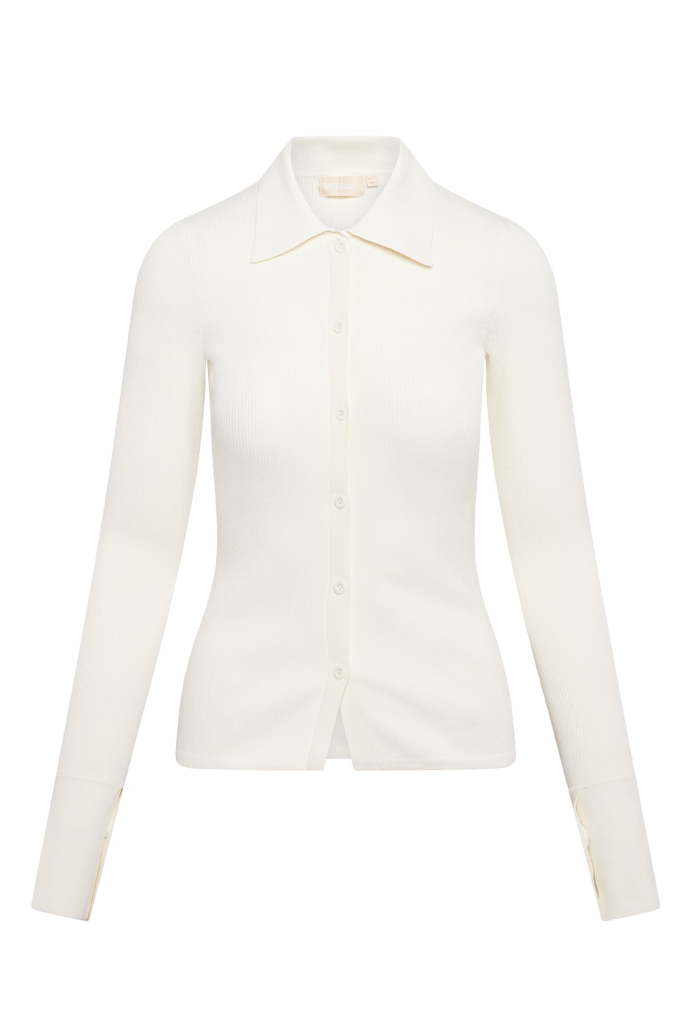 Collared Jersey Top - Ivory