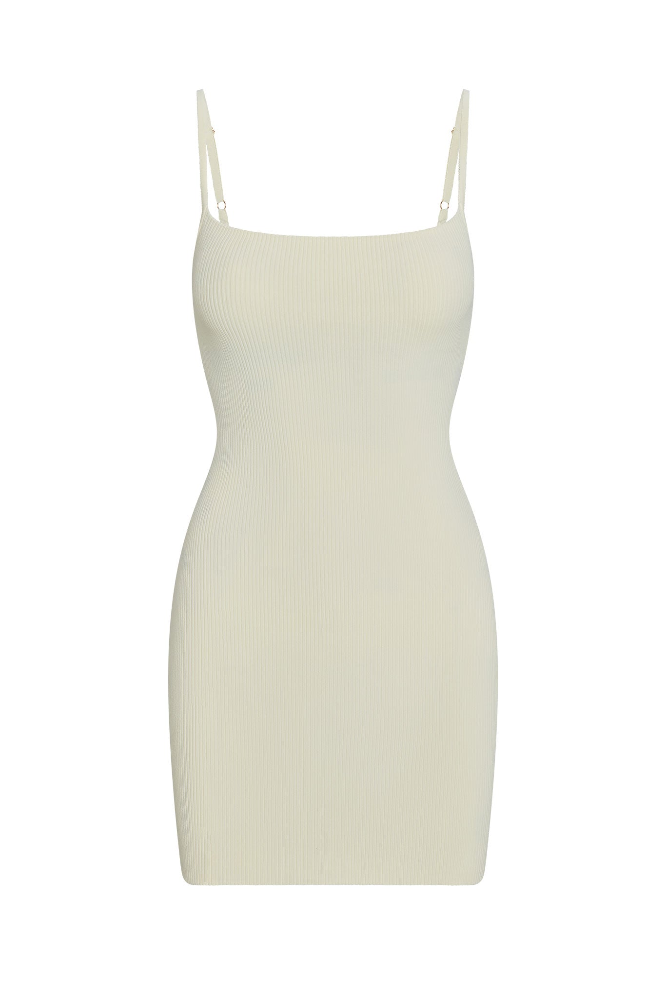 Provence Mini Dress - Ivory Knit Rib Ivory Knit Rib / L Provence Mini Dress - Ivory Knit Rib Ivory Knit Rib / L