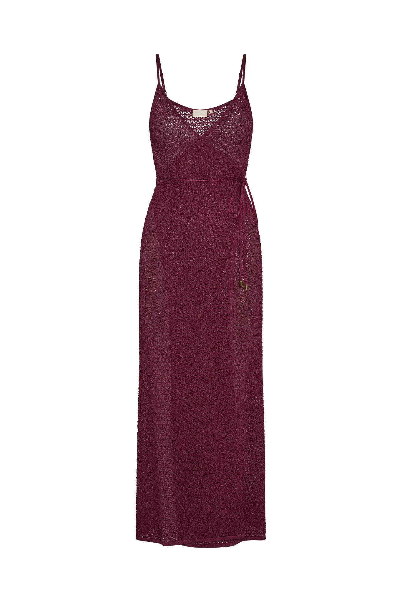 Levanzo Dress - Fig Lurex Lace Crochet