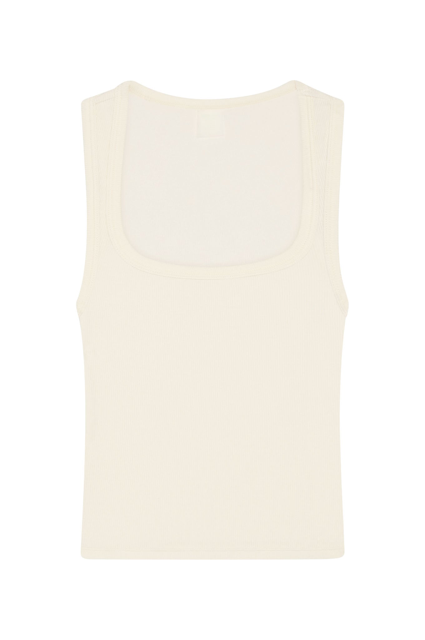 Tash Tank Long - Ivory Lightweight Rib