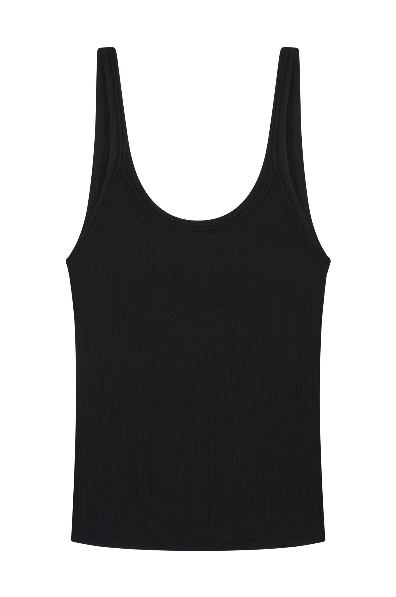 Devin Tank Long - Black Lightweight Rib