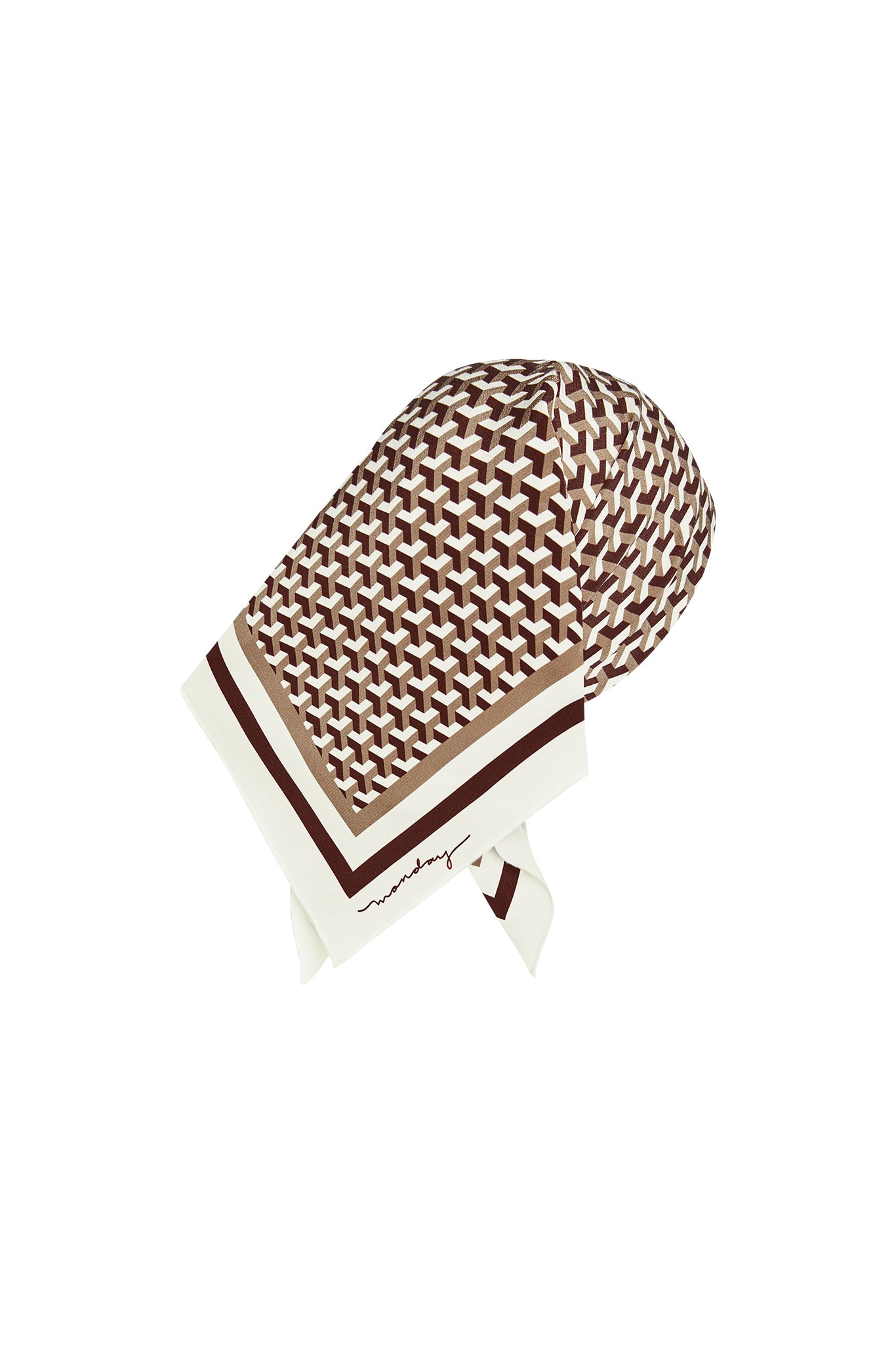 Monday Head Scarf - Husk Geo Silk
