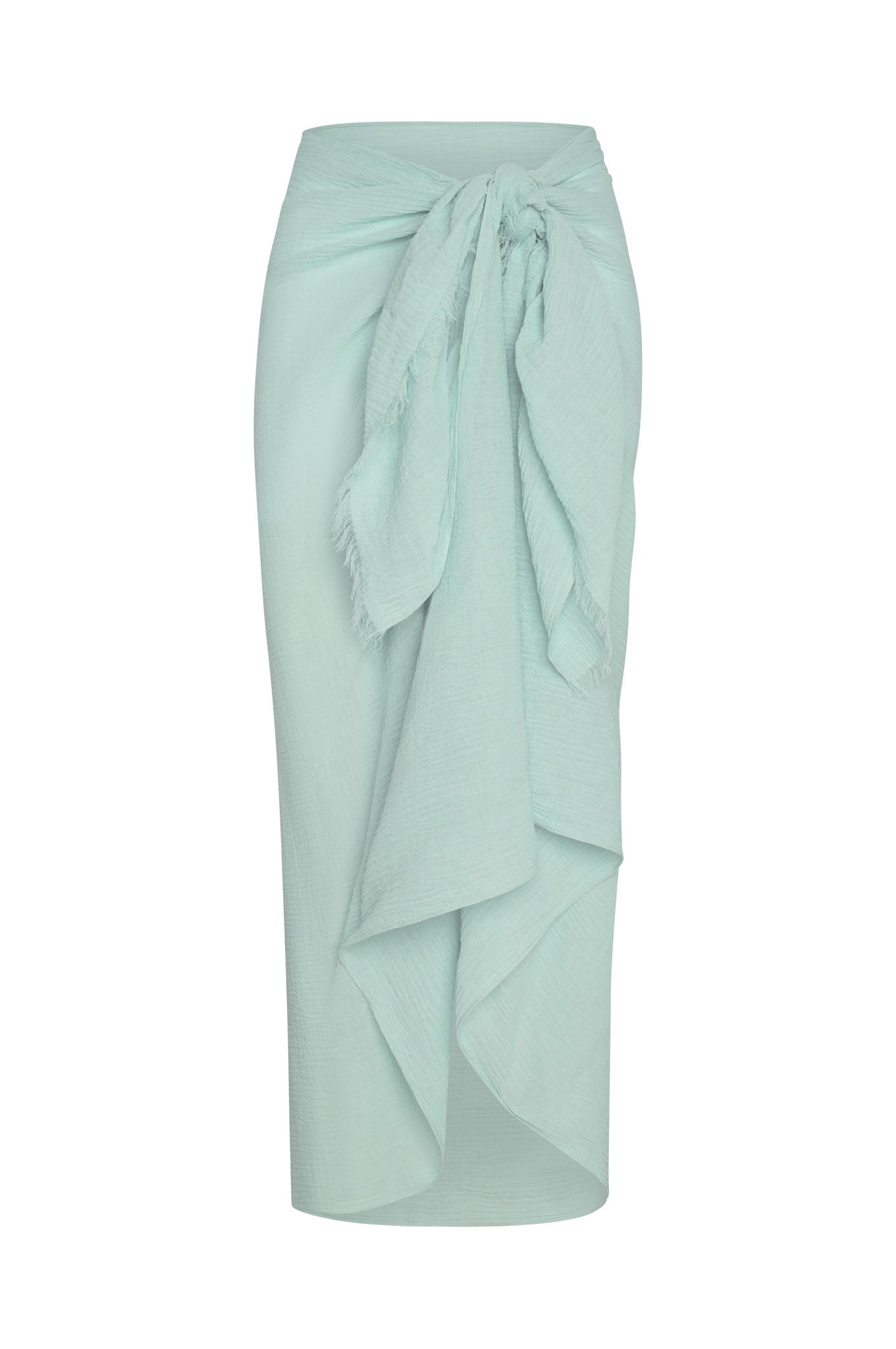 St. Tropez Sarong - Light Slate Crinkle Linen
