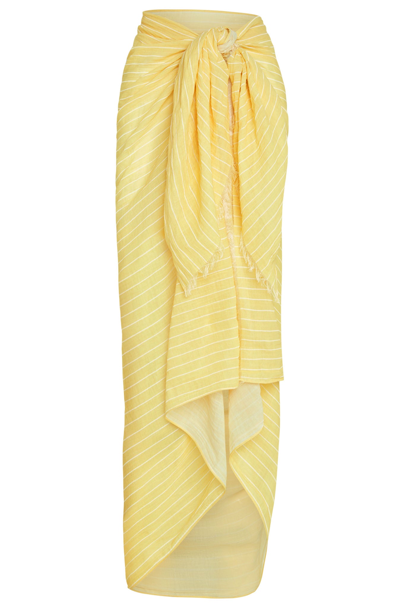 St. Tropez Sarong - Meyer Stripe Crinkle Linen
