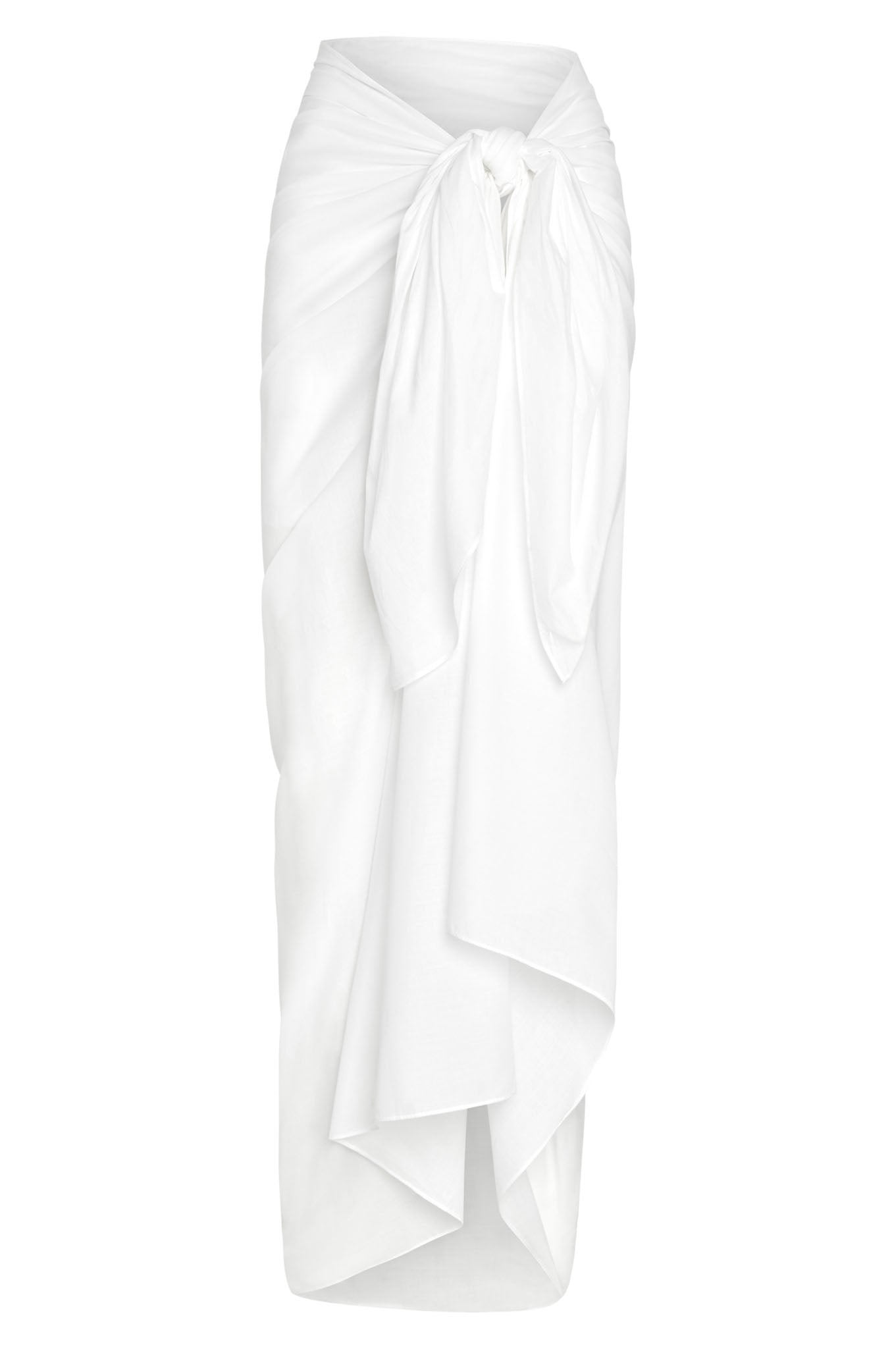 St. Tropez Sarong - White Cotton Voile