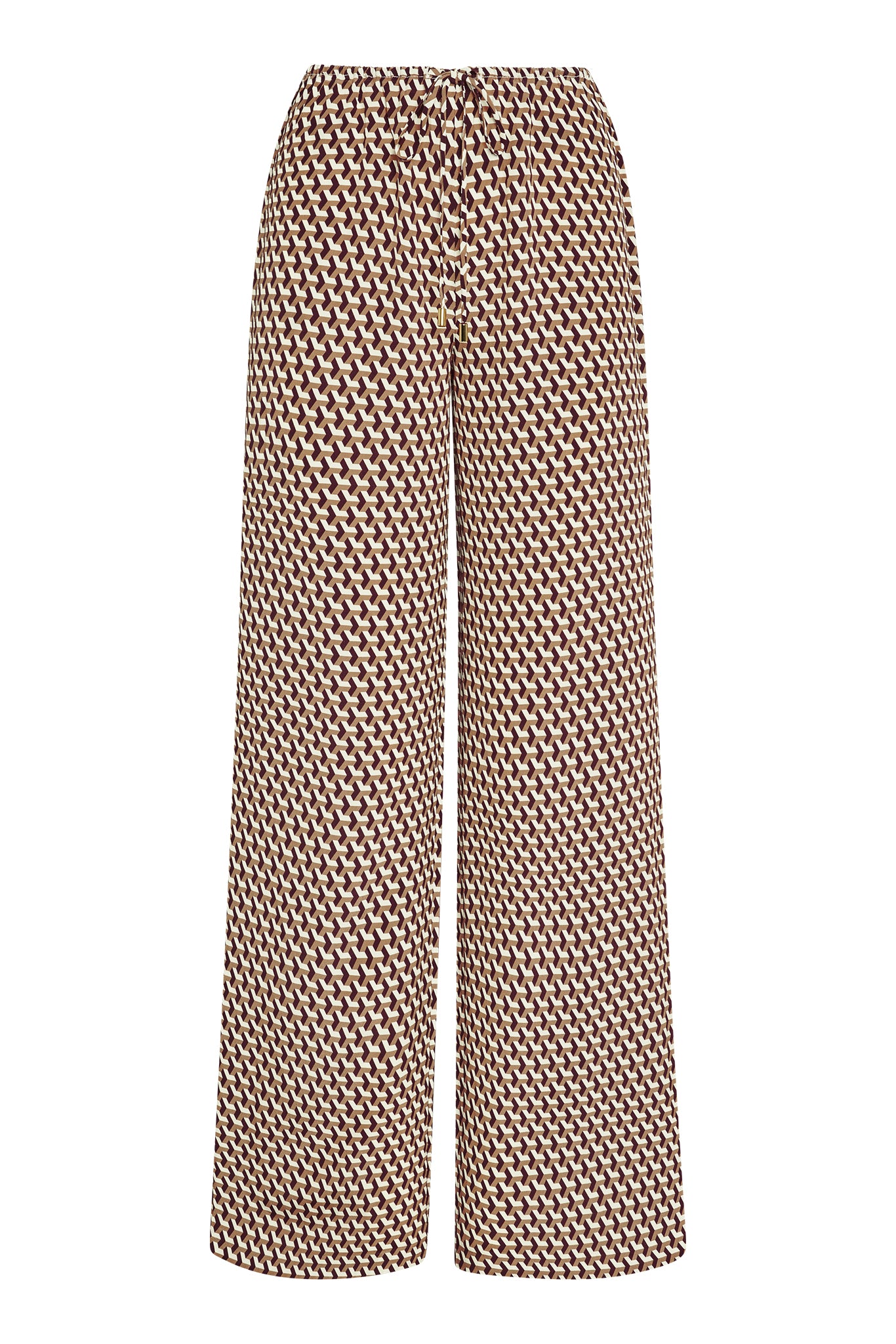 Belize Pant - Husk Geo Silk