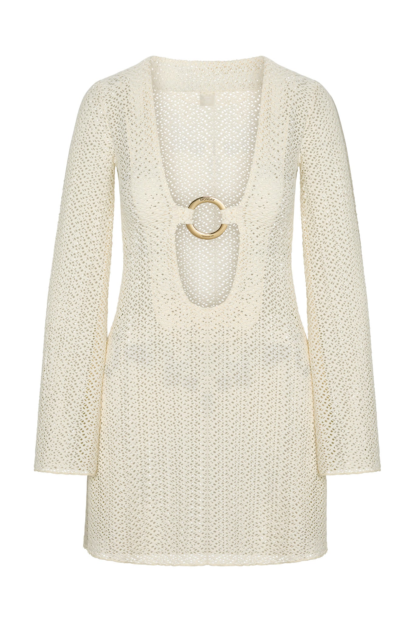 white crochet button front mini dress Ivory Bloom Floral Crochet Button Front Mini Dress