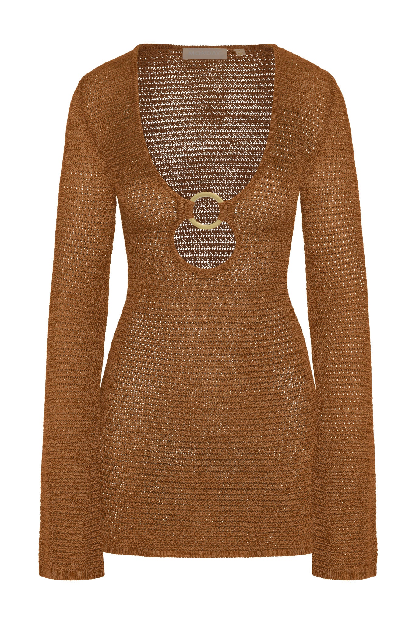 Montego Mini Dress - Caramel Treble Knit
