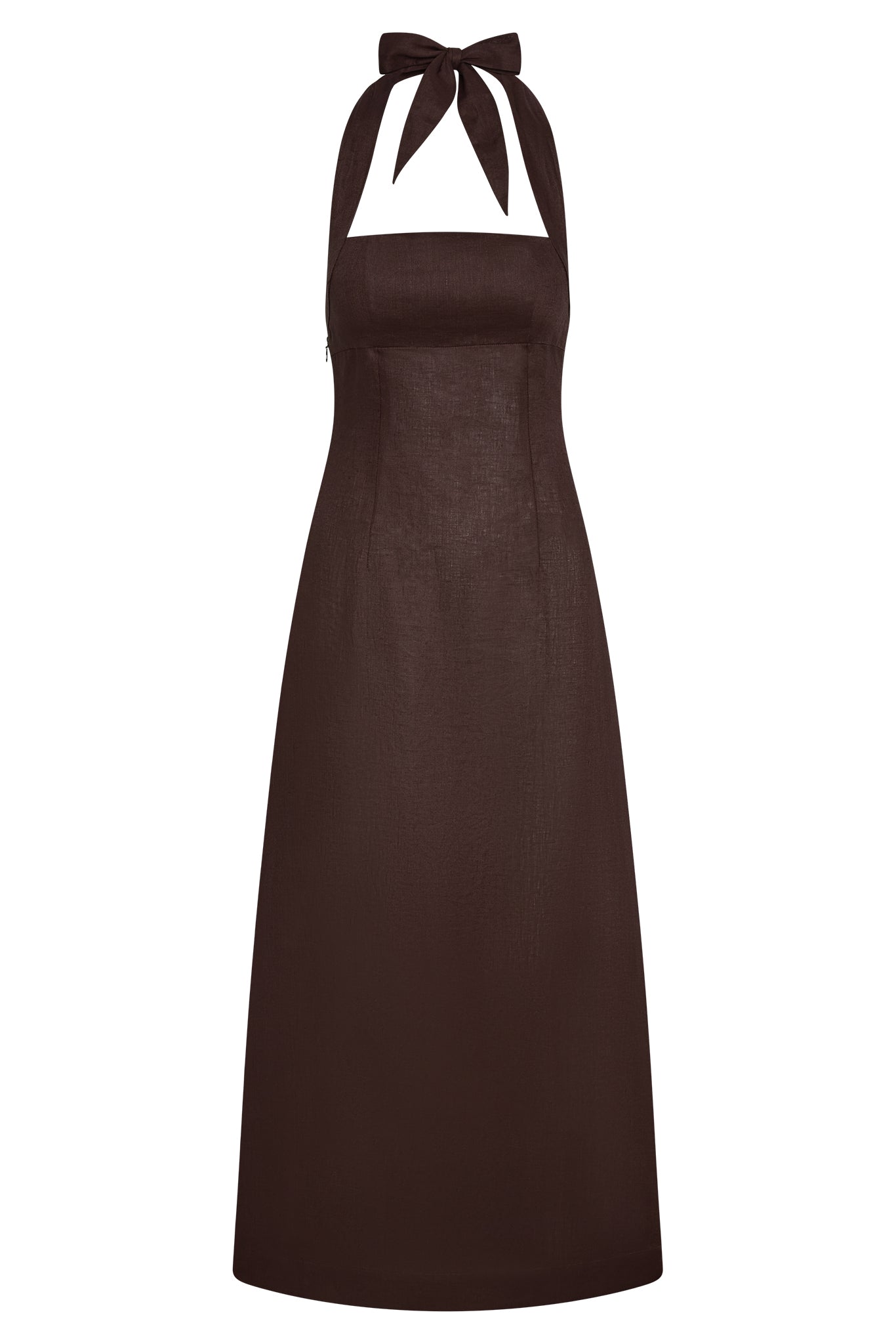 Montserrat Dress - Espresso Linen