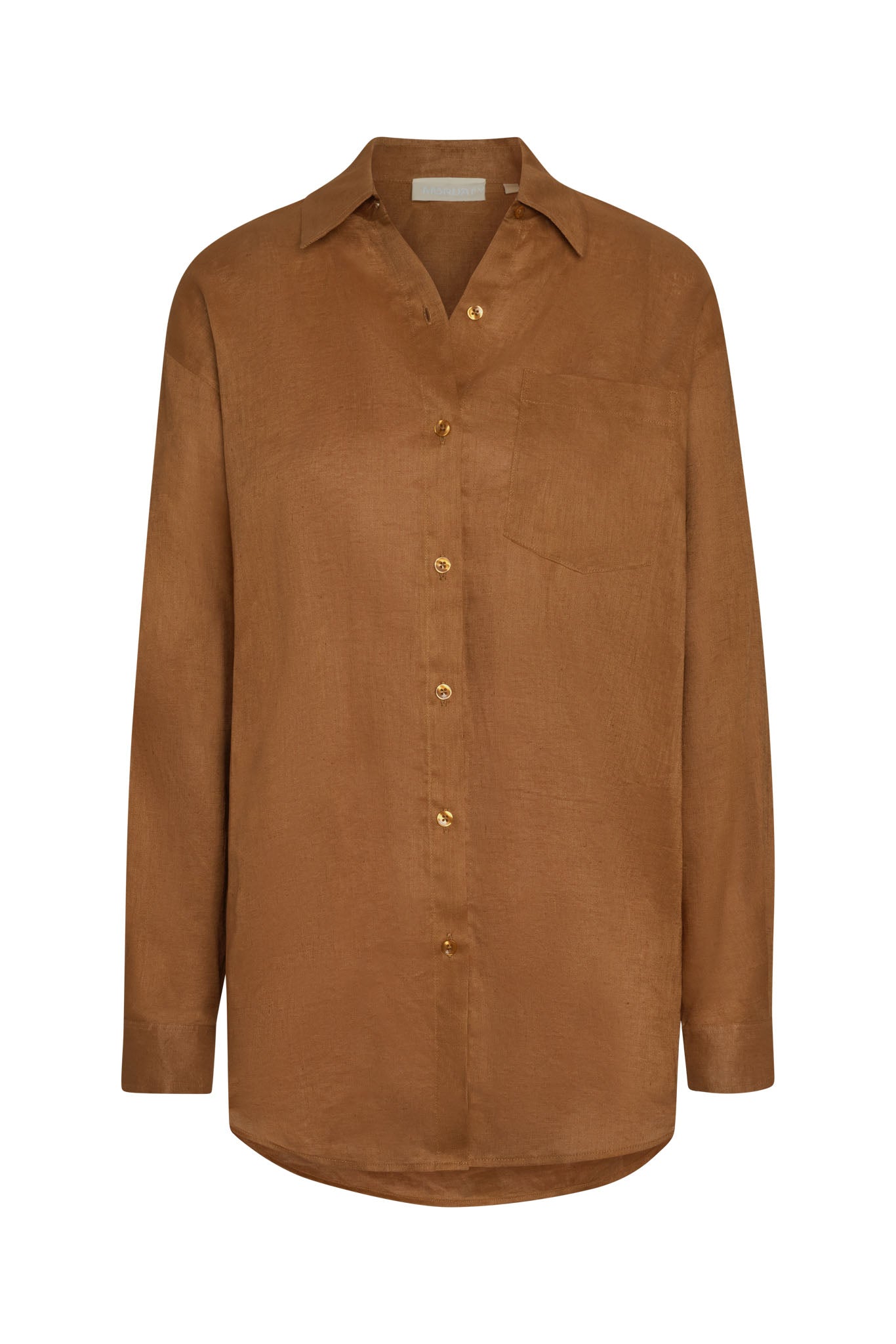 La Jolla Shirt - Caramel Linen