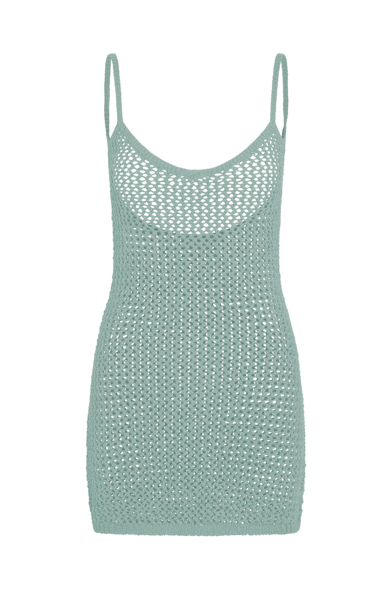 beaded crochet mini dress in aqua Zanzibar Mini Dress