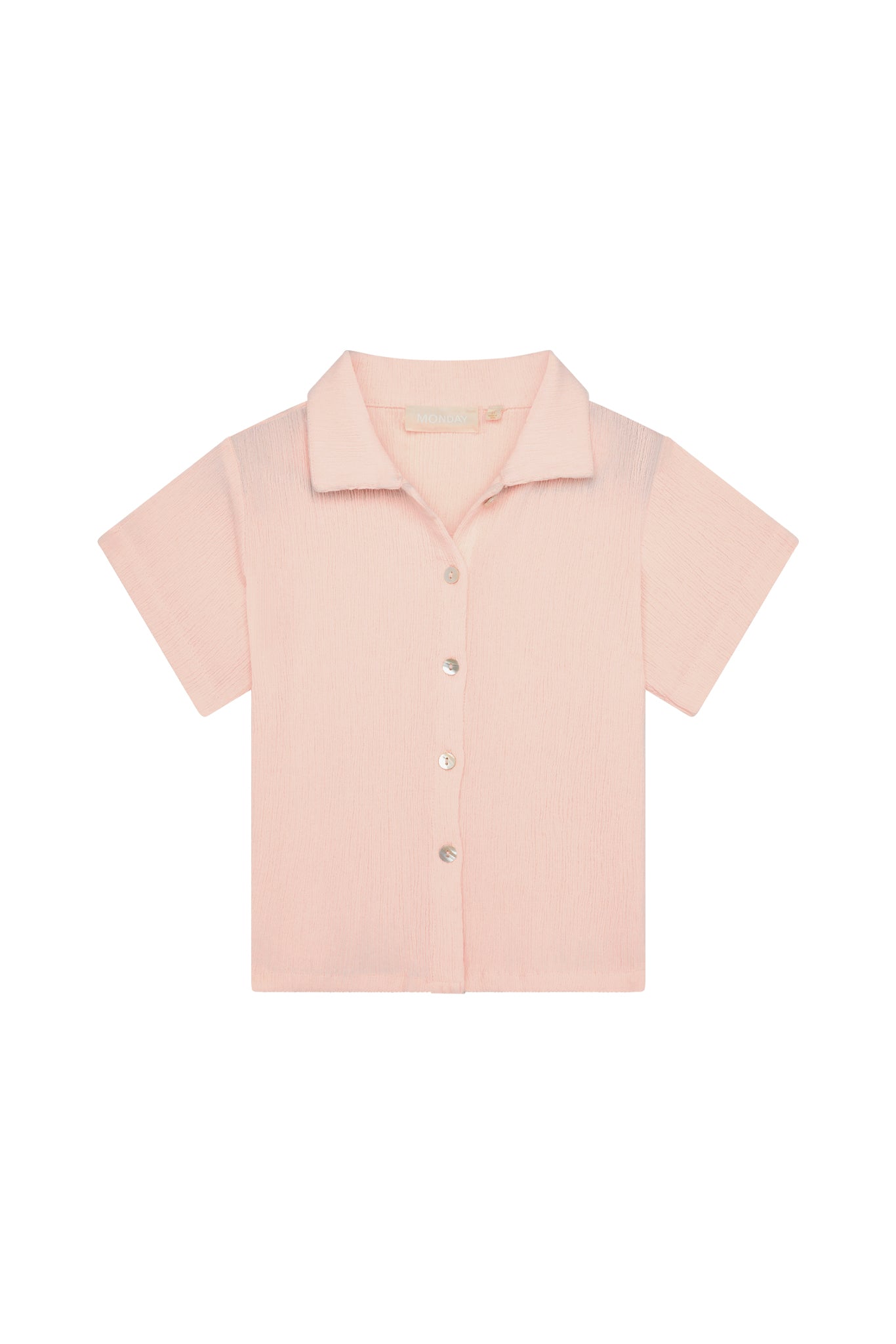 Pacific Beach Shirt Kids - Powder Pink Crinkle