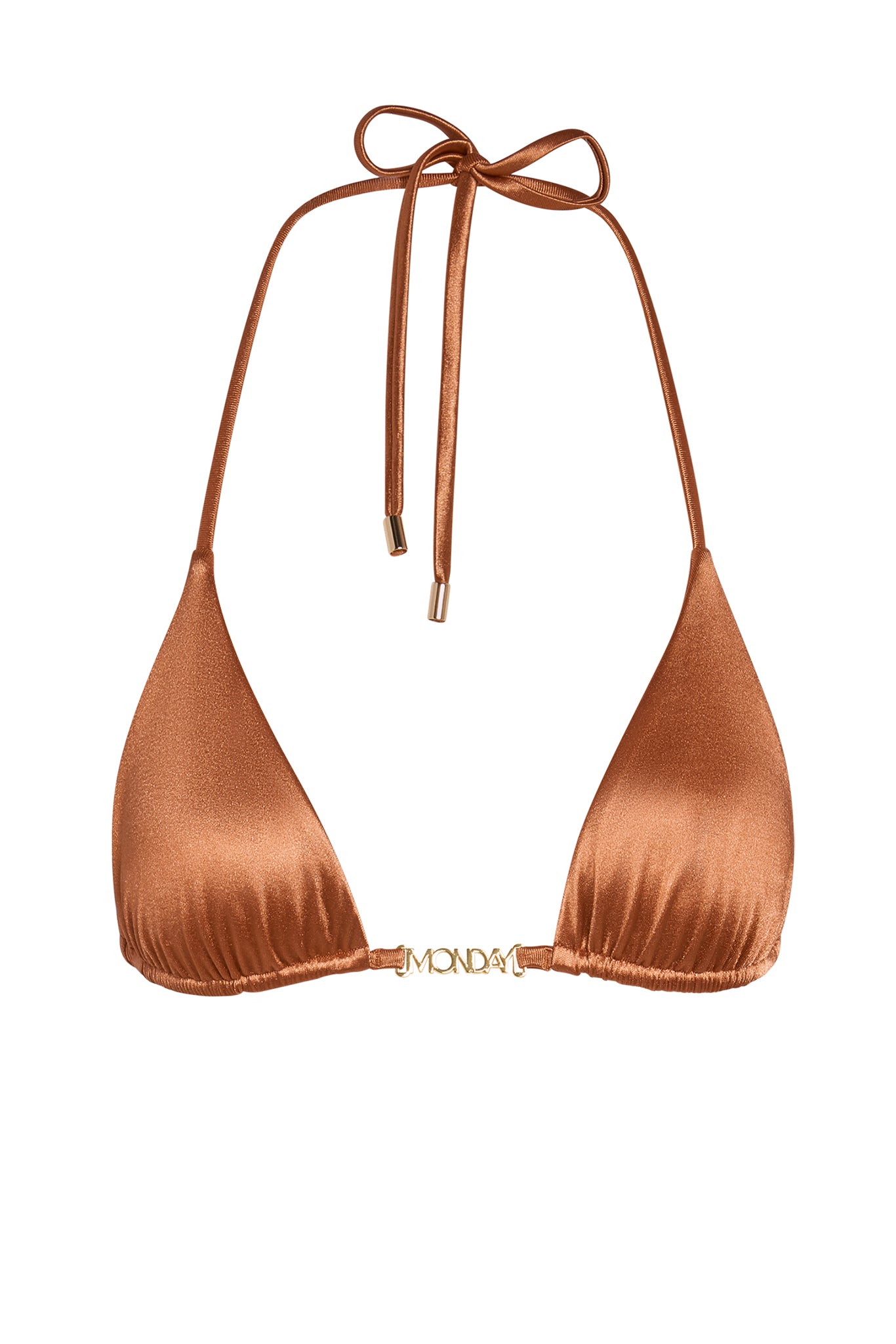 Capri Top - Bronze Shiny Jersey – Monday Swimwear