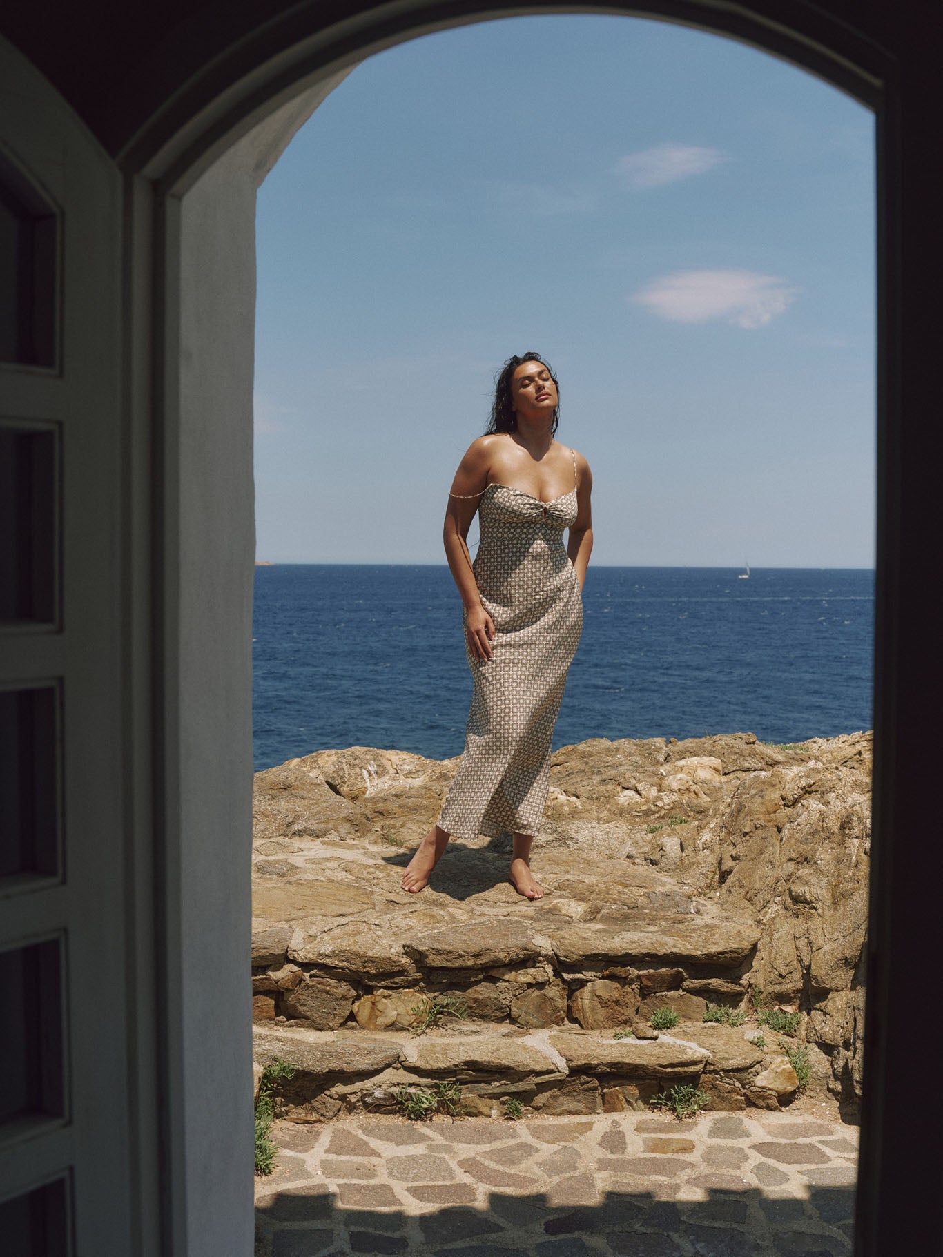 Fererra Dress - Tile Geo Silk