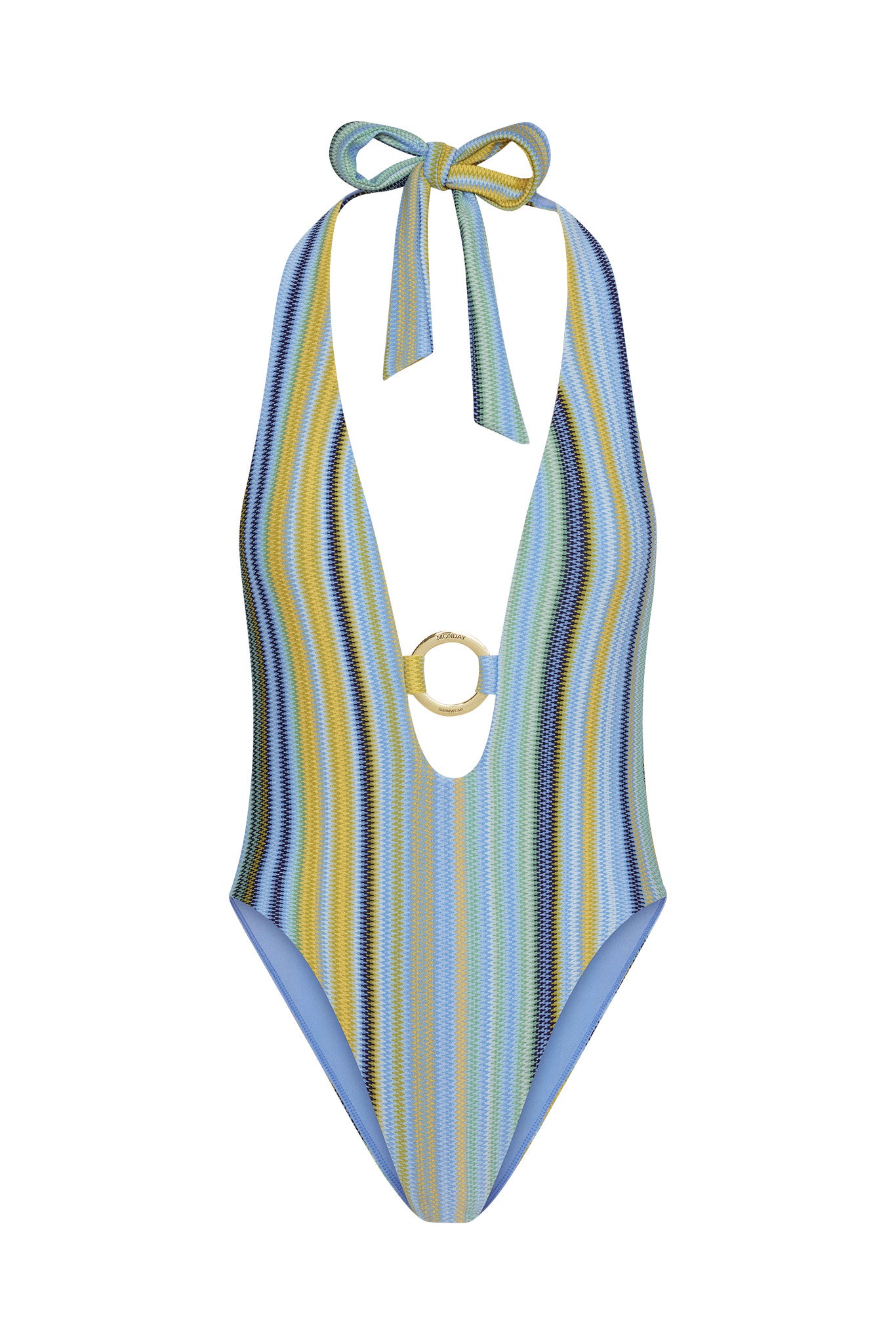 Montego One Piece - Sardinia Stripe Azure