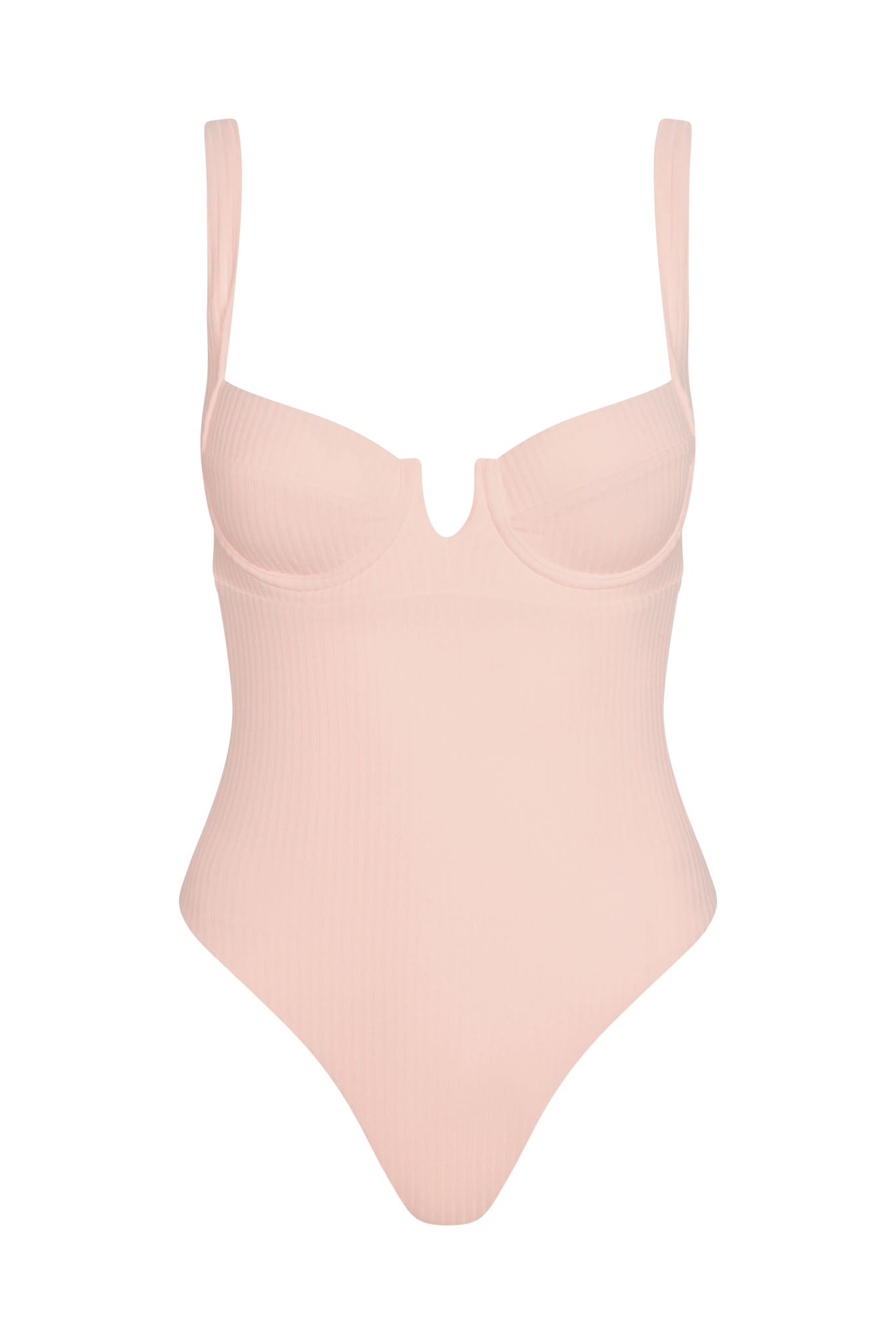 Clovelly One Piece - Powder Pink Rib