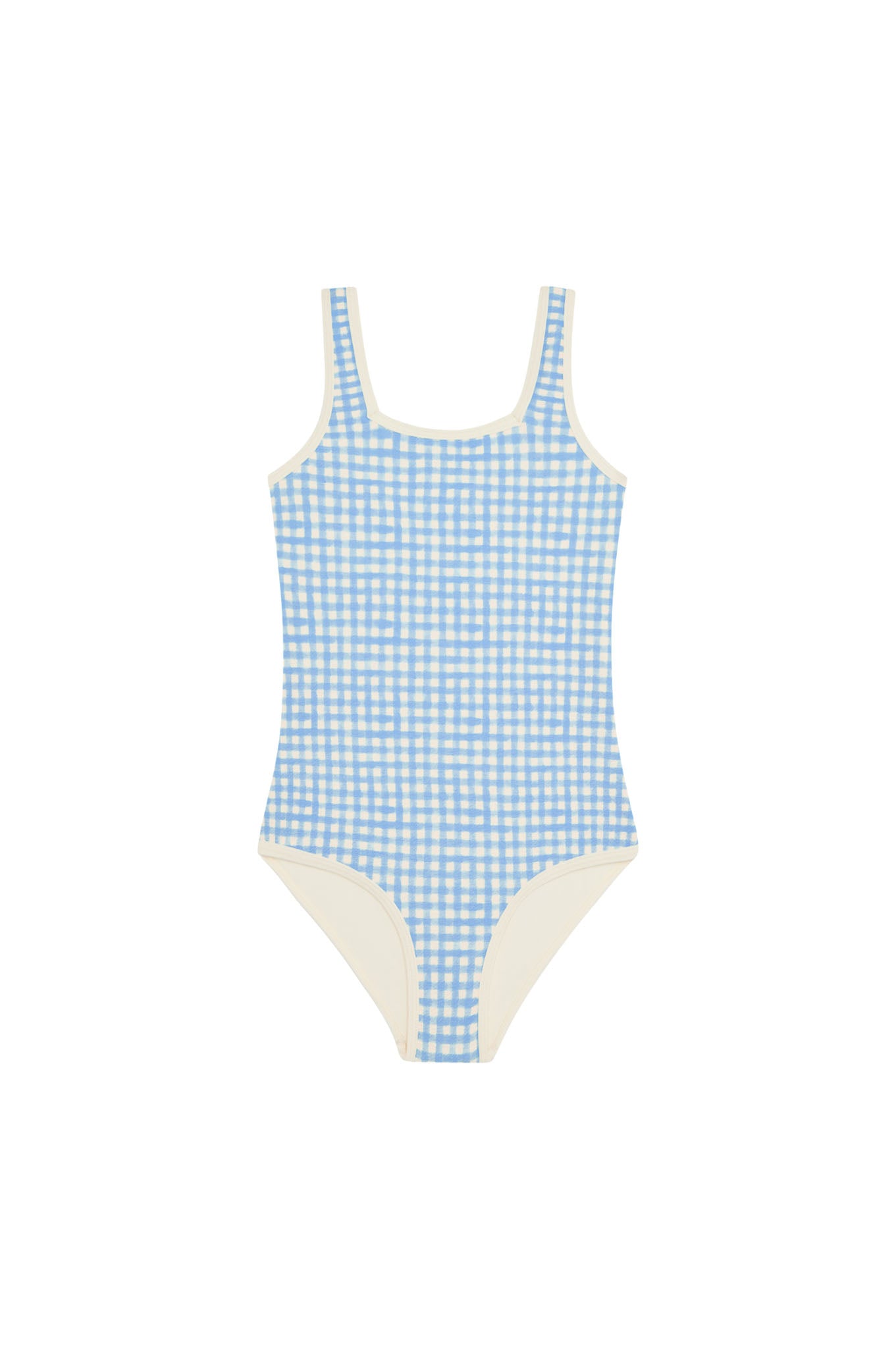 Corfu One Piece Kids - Sky Gingham