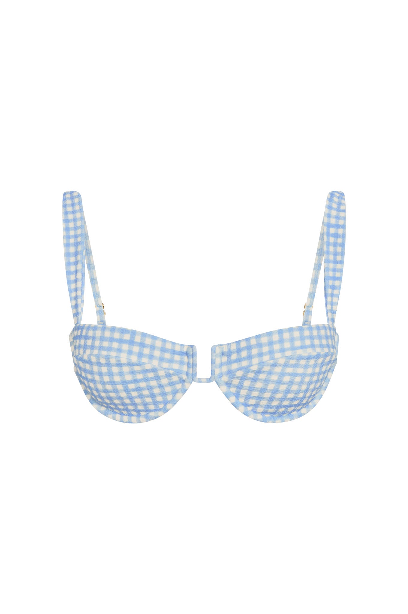 Cala Roja Top - Sky Gingham