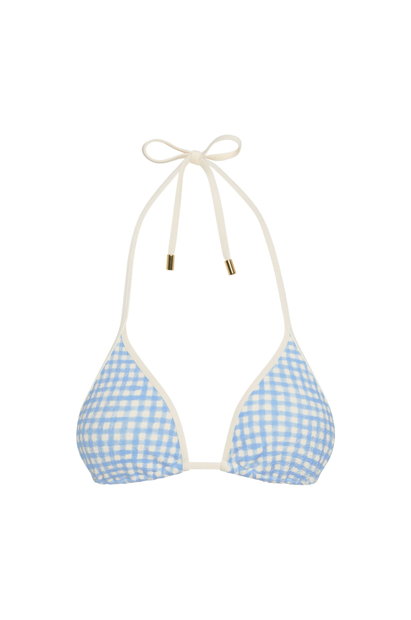 Palma Top Colorblock - Sky Gingham