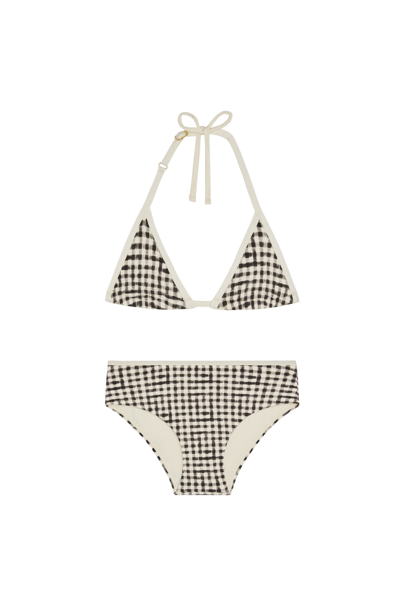 Palma Top & Seychelles Bottom Set - Black Gingham
