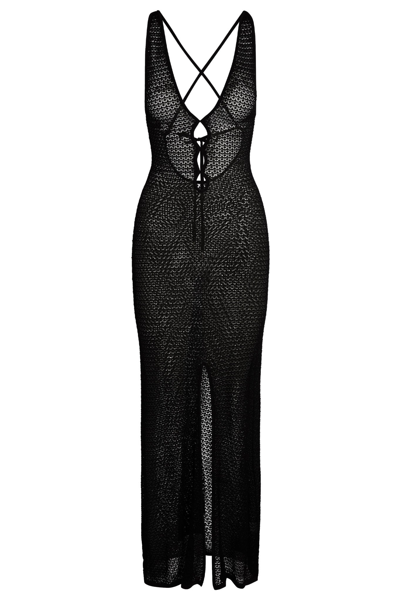 Ramatuelle Dress - Black Lace Crochet Monday Swimwear Ramatuelle Dress - Black Lace Crochet Monday Swimwear