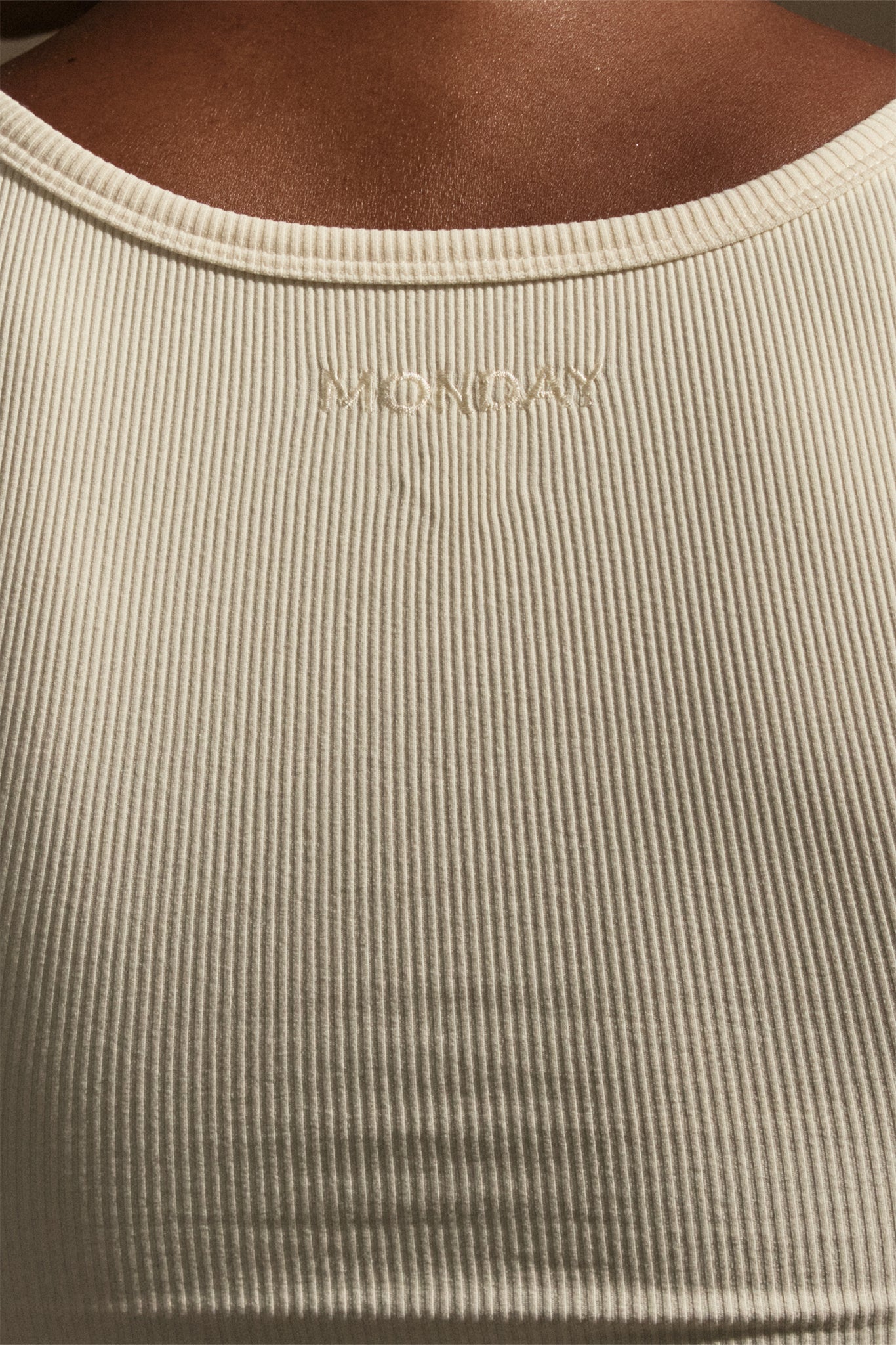 Tash Tank Long - Ivory Rib
