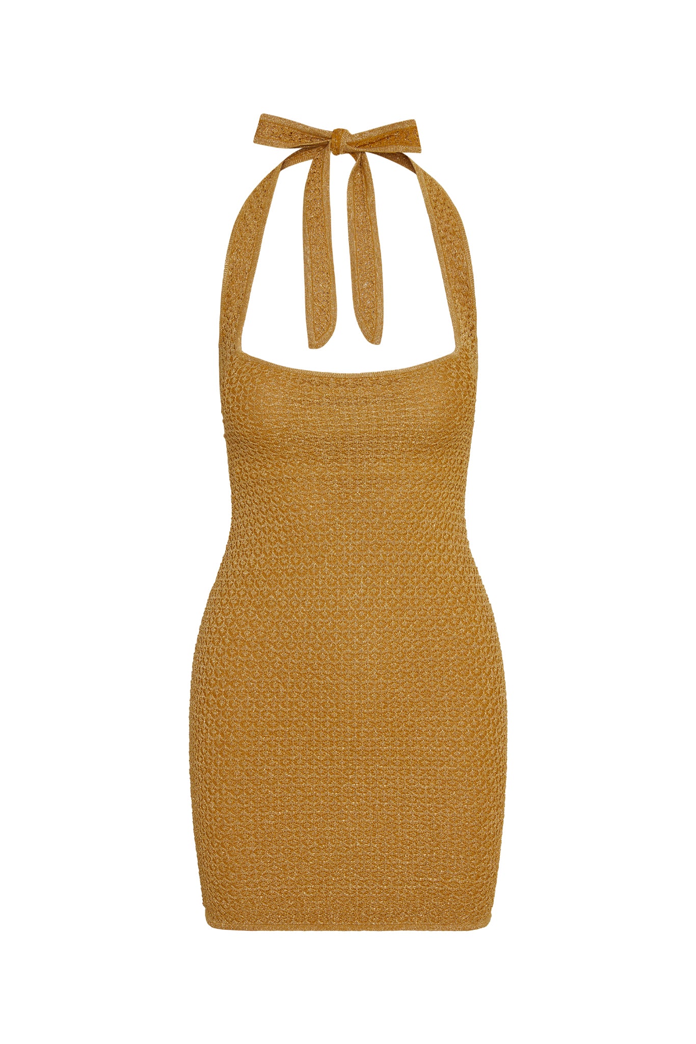 crochet halter mini dress The Follow Through Crochet Halter Mini Dress in White