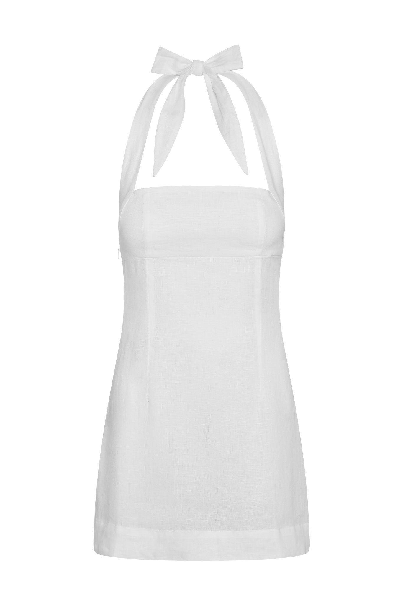 Montserrat Mini Dress - White Linen Monday Swimwear Montserrat Mini Dress - White Linen Monday Swimwear