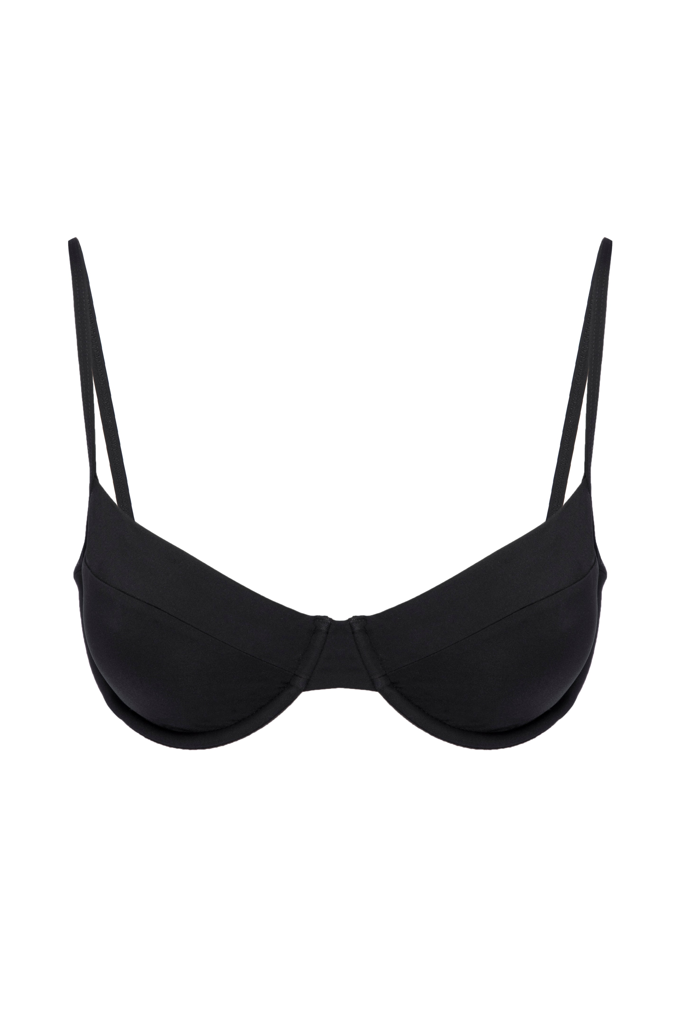 Black super push-up bikini top, 2024 Swimwear Trends