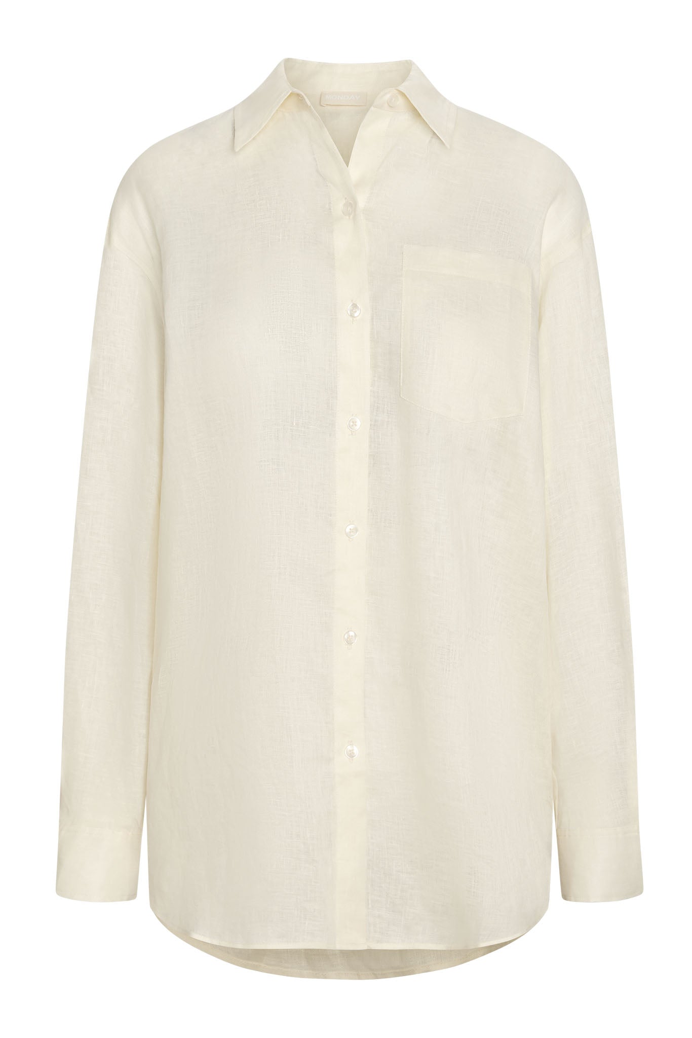 La Jolla Linen Shirt - Ivory Linen – Monday Swimwear