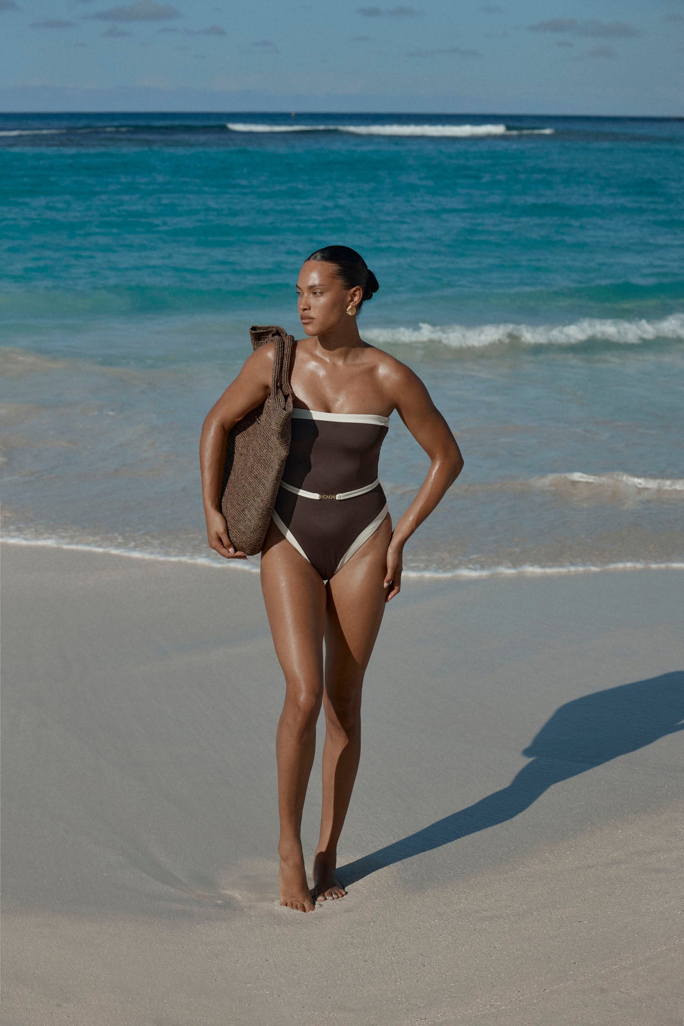 Miami One Piece - Espresso/Ivory