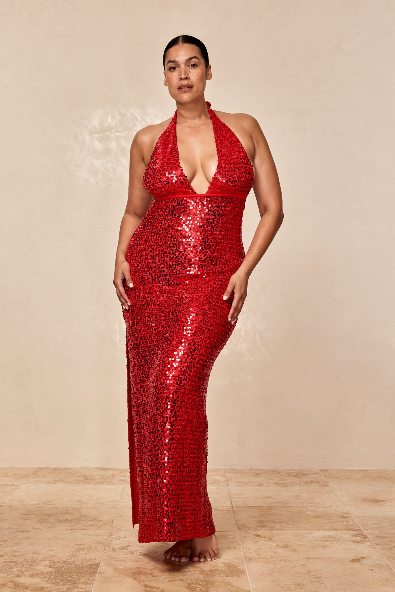 Catania Dress - Chili Pepper Sequin Chili Pepper Sequin / V Catania Dress - Chili Pepper Sequin Chili Pepper Sequin / V