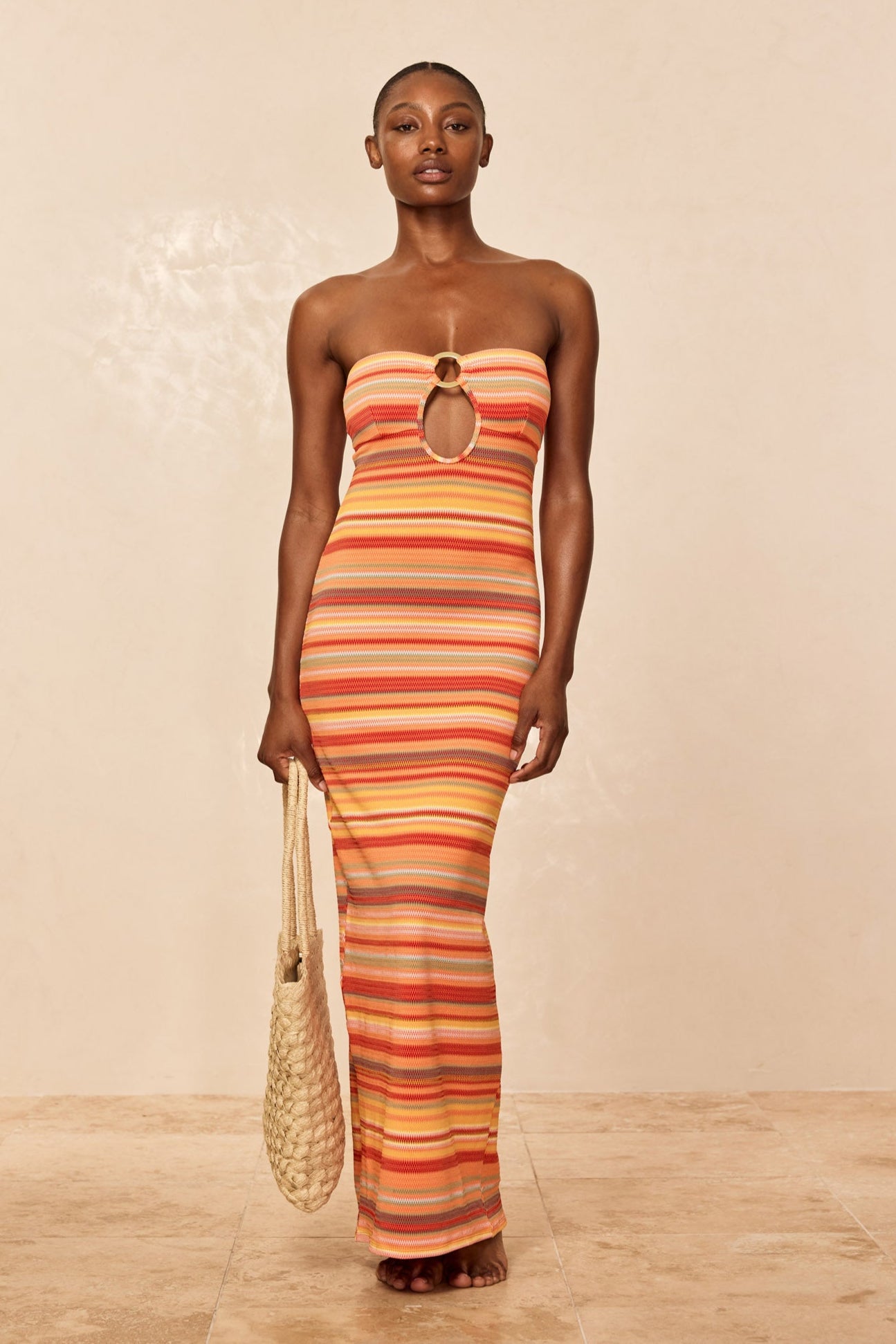 Montego Bandeau Dress - Sardinia Stripe