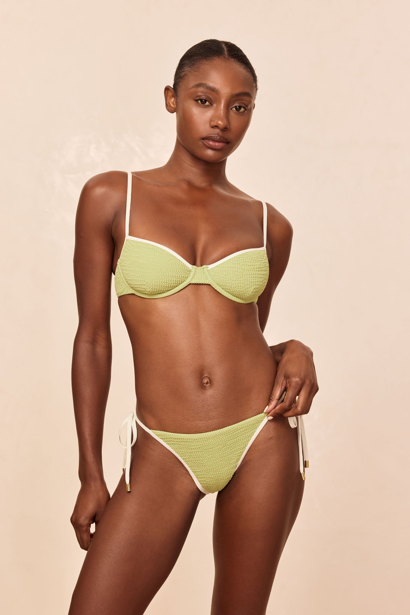 Le Marais Bottom - Avocado/Ivory Crinkle