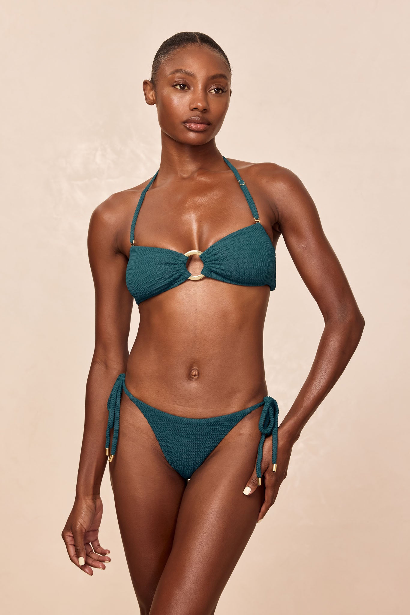 Costa Rica Top - Evergreen Crinkle