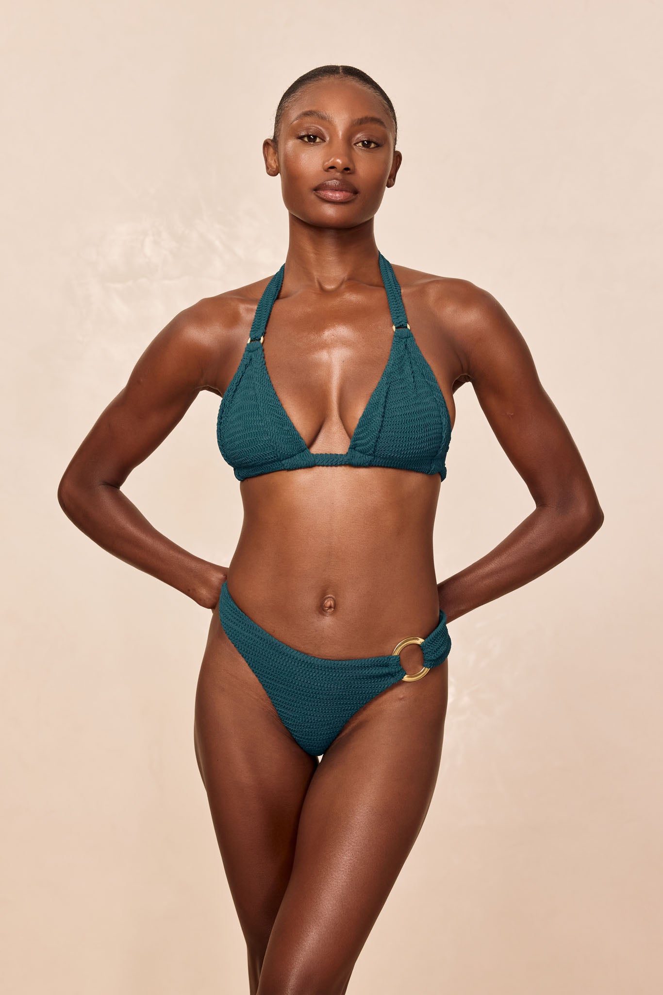 Bronte Bottom - Evergreen Crinkle