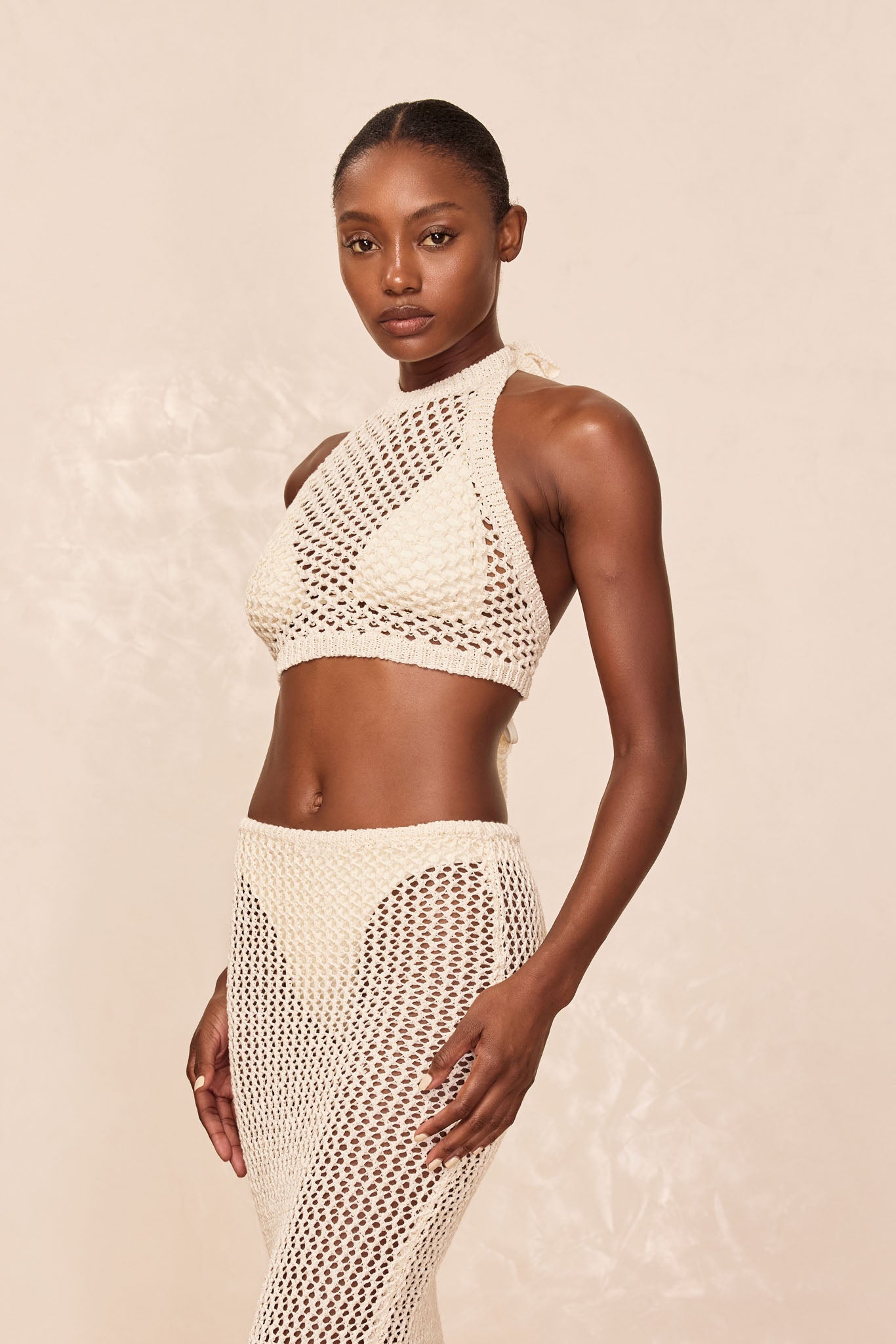 Napoli Top - Ivory Chunky Crochet