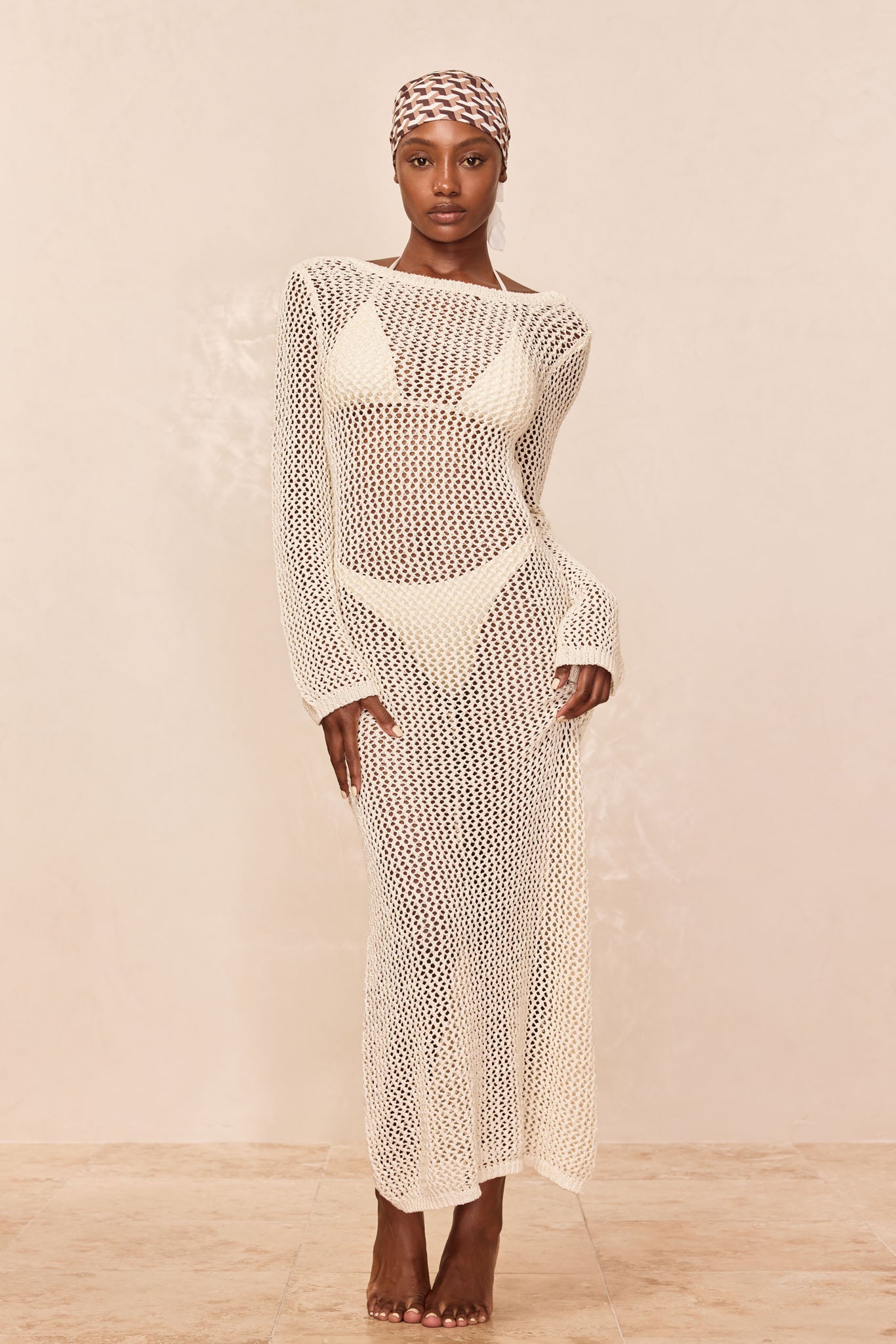 Cozumel Dress - Ivory Petit Crochet