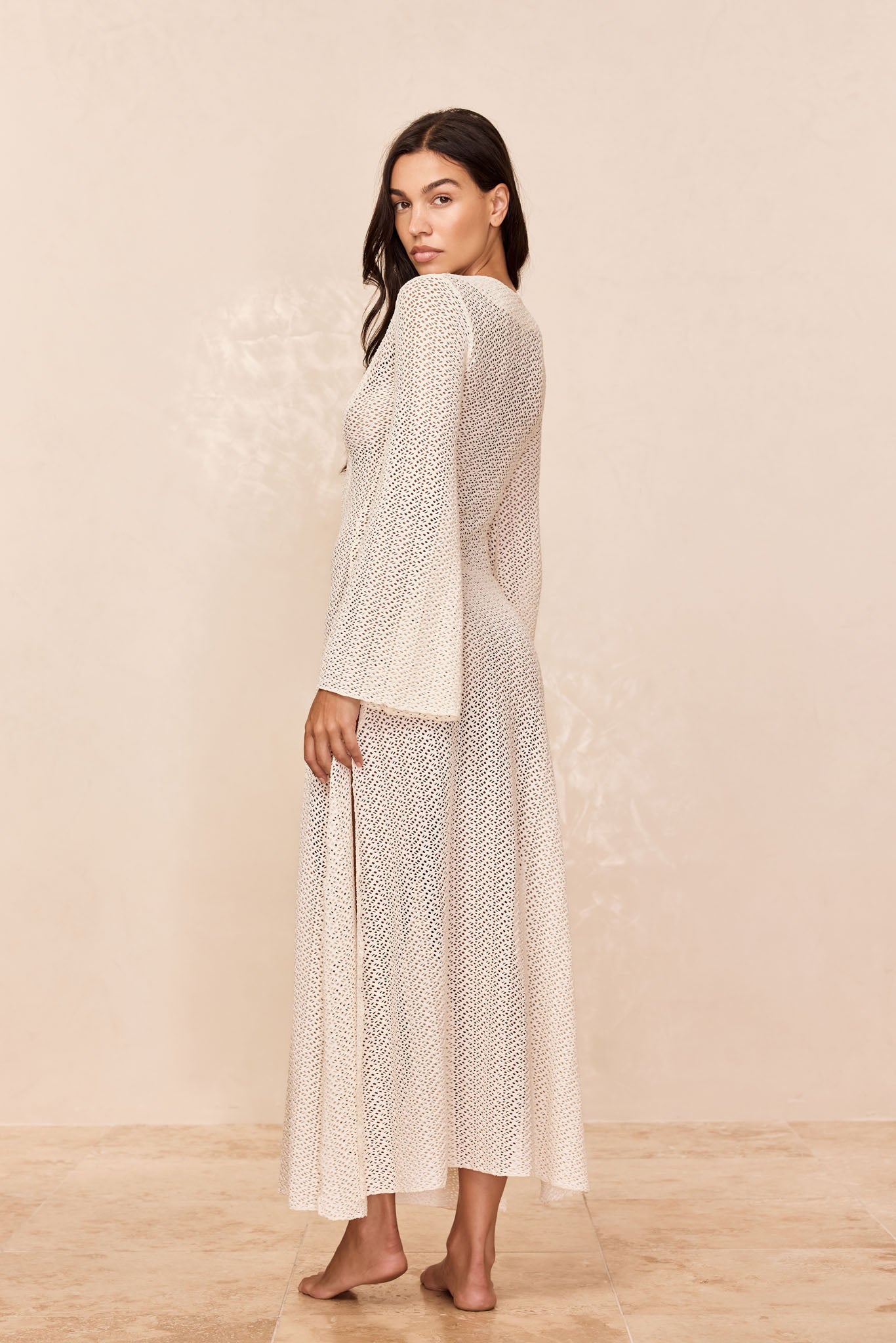 Montego Dress - Ivory Crochet