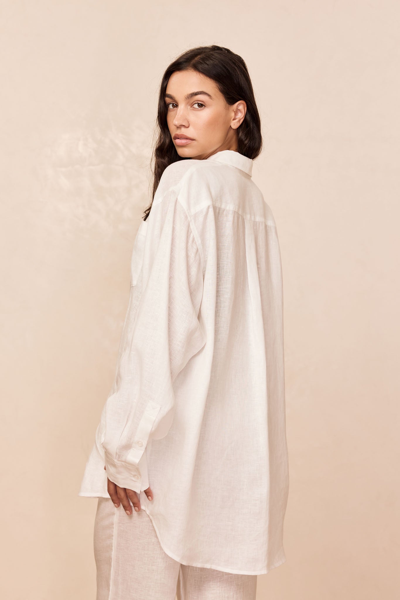 La Jolla Linen Shirt - White Linen