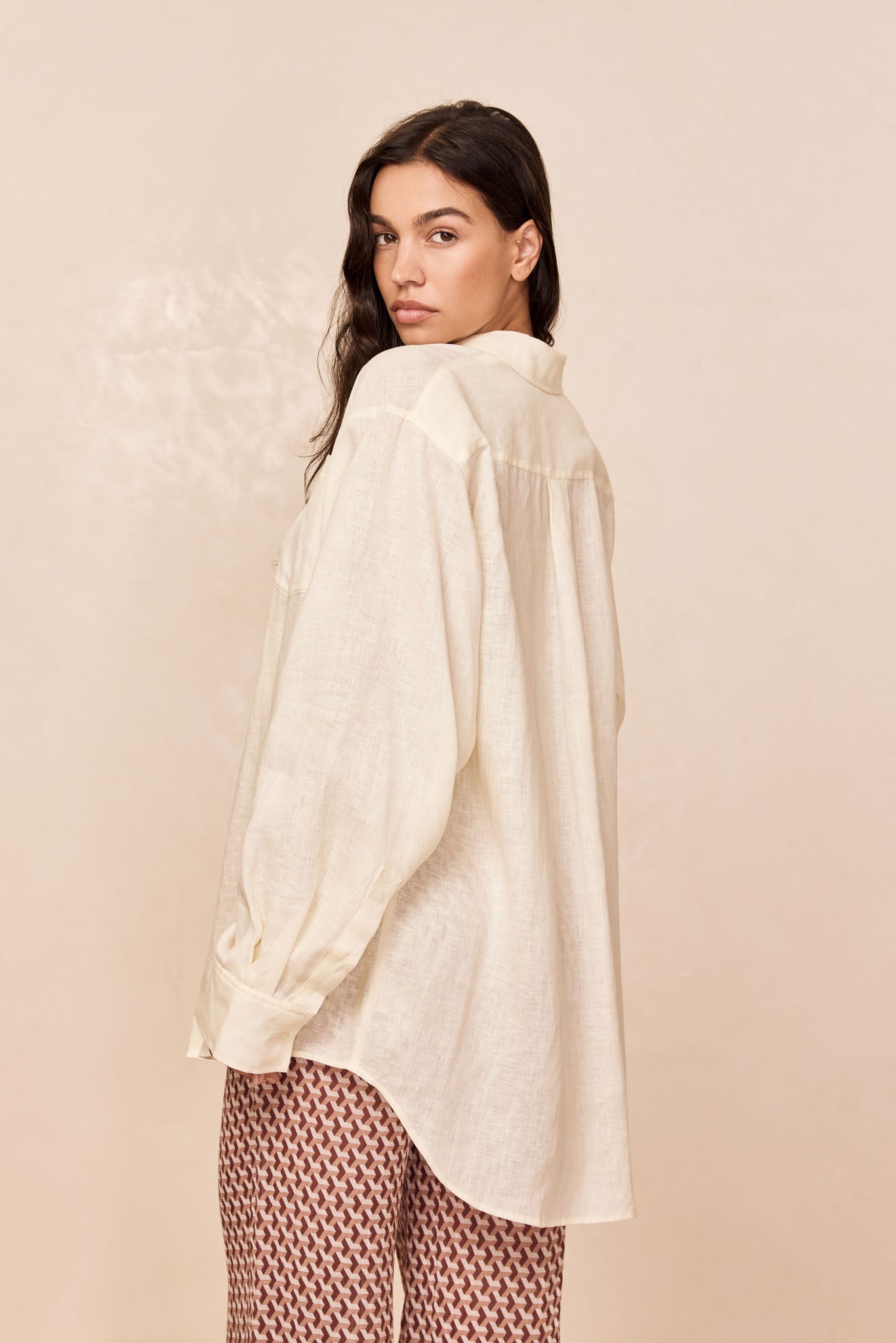 La Jolla Linen Shirt - Ivory Linen