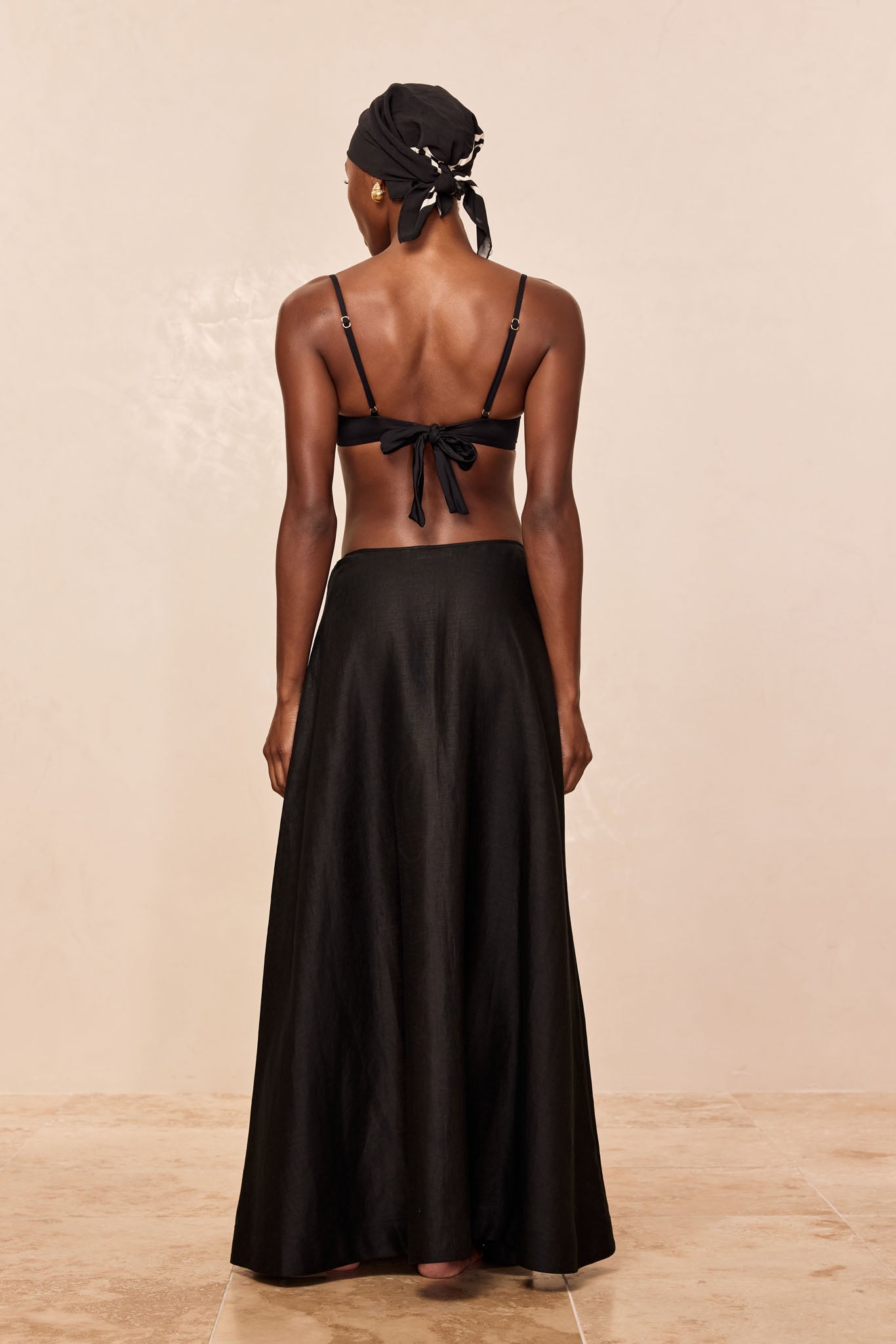 San Diego Skirt - Black Linen