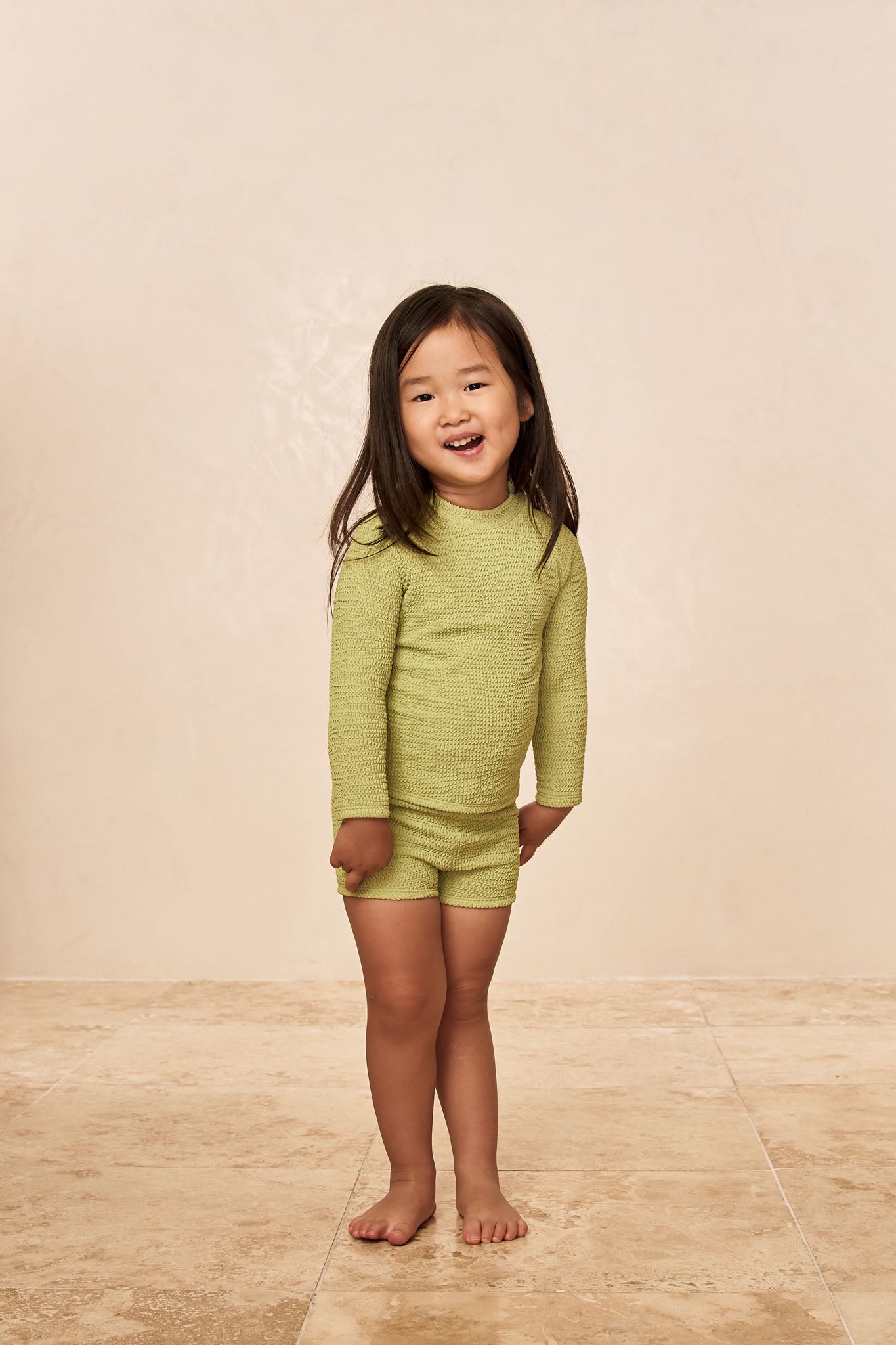 Bondi Rashguard Kids - Avocado Crinkle
