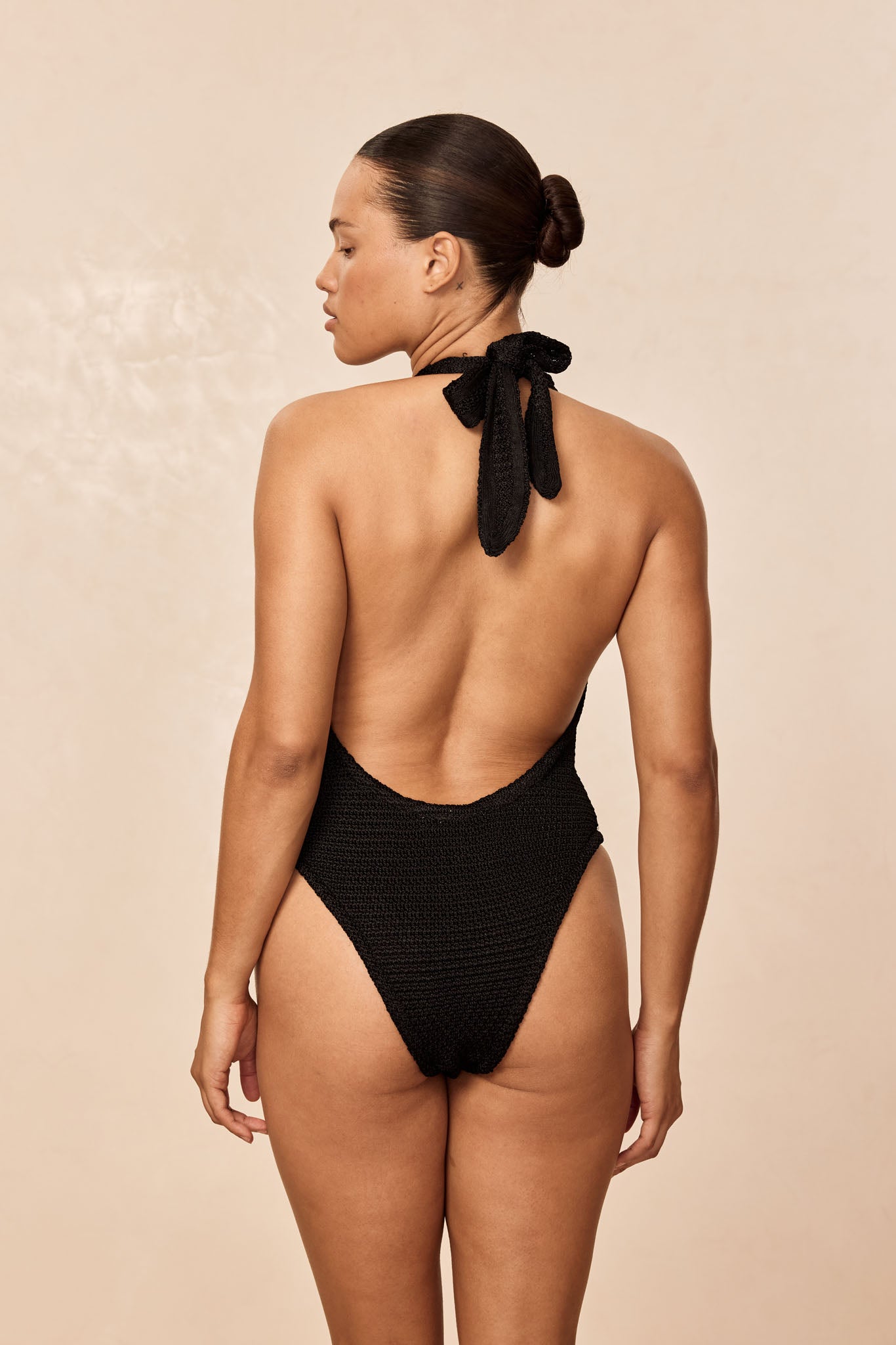 Montego Bodysuit - Black Treble Knit