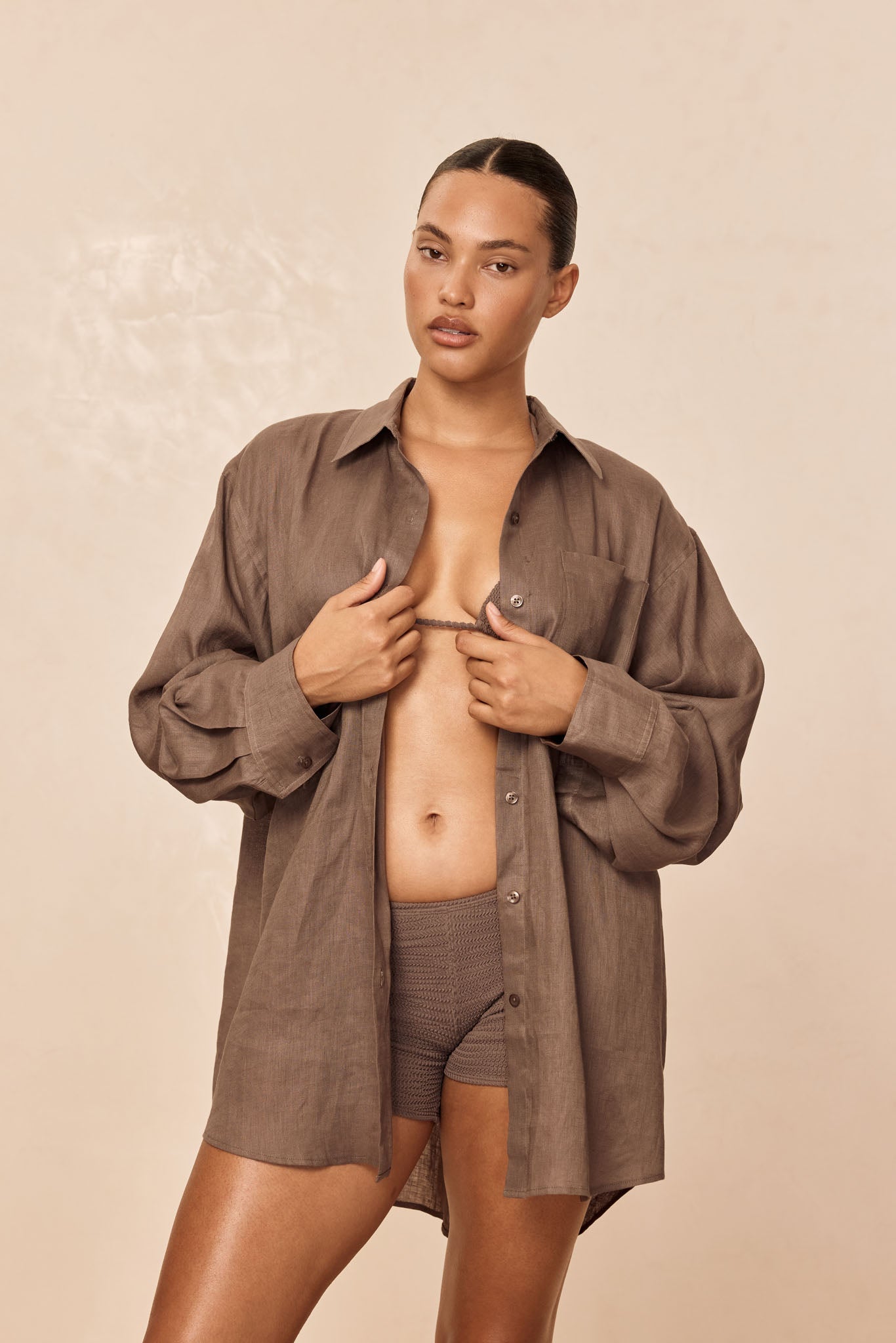 La Jolla Shirt - Stone Linen