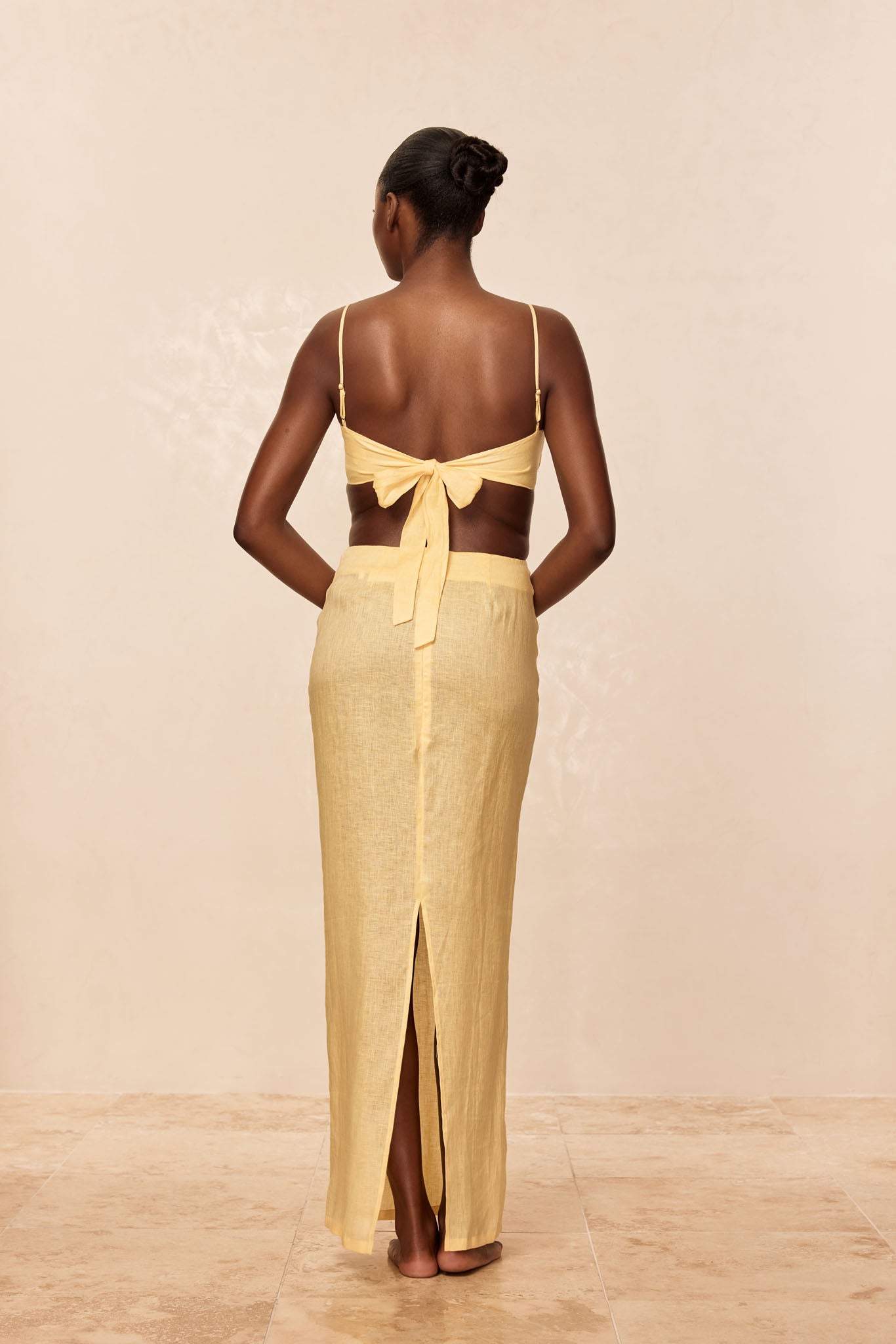 Fontelina Linen Skirt - Honey