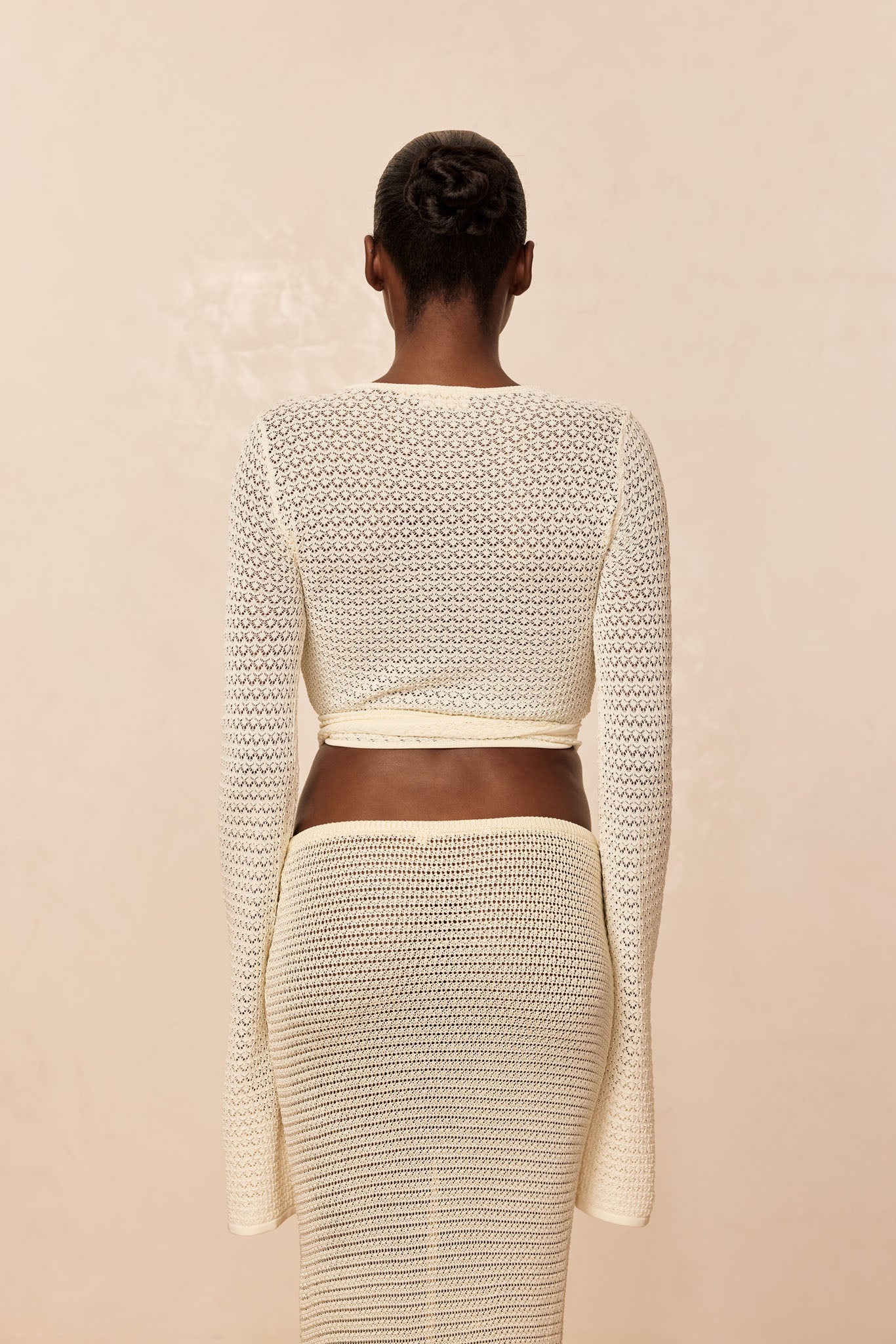 Madrid Wrap Top - Ivory Lace Crochet