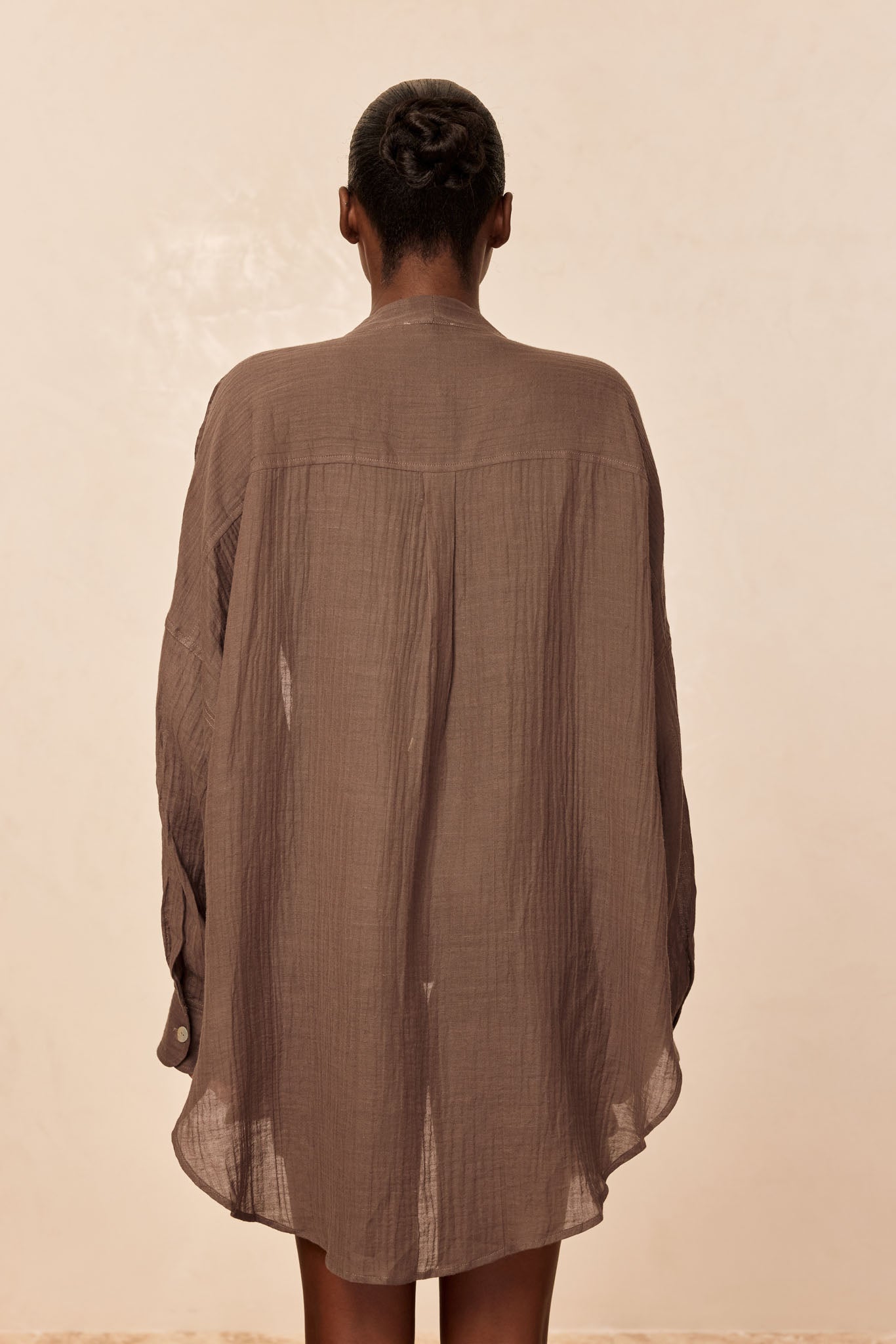 Monday Swimwear Barcelona Tunic - Stone Crinkle Linen