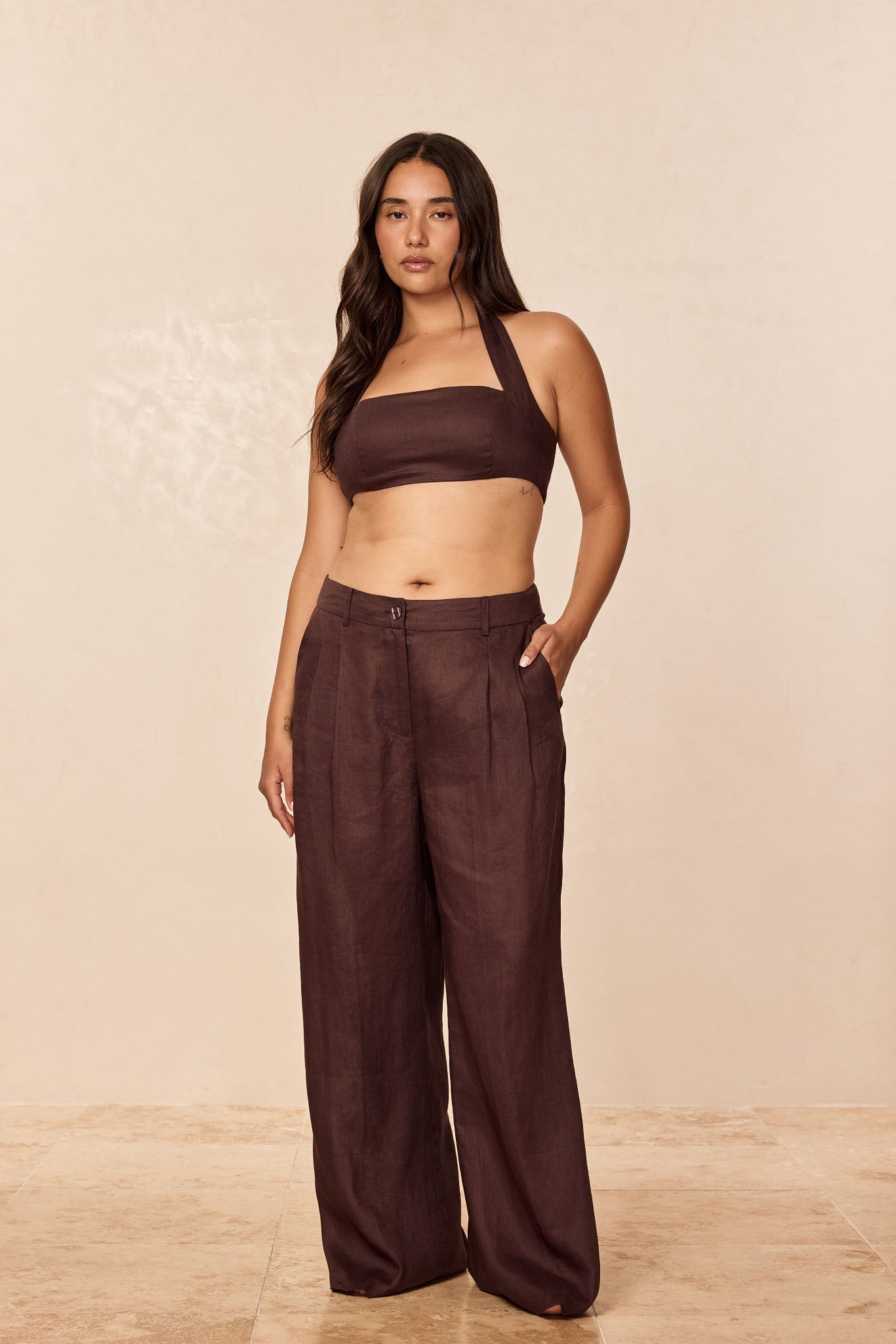 Casablanca Pants - Espresso Linen